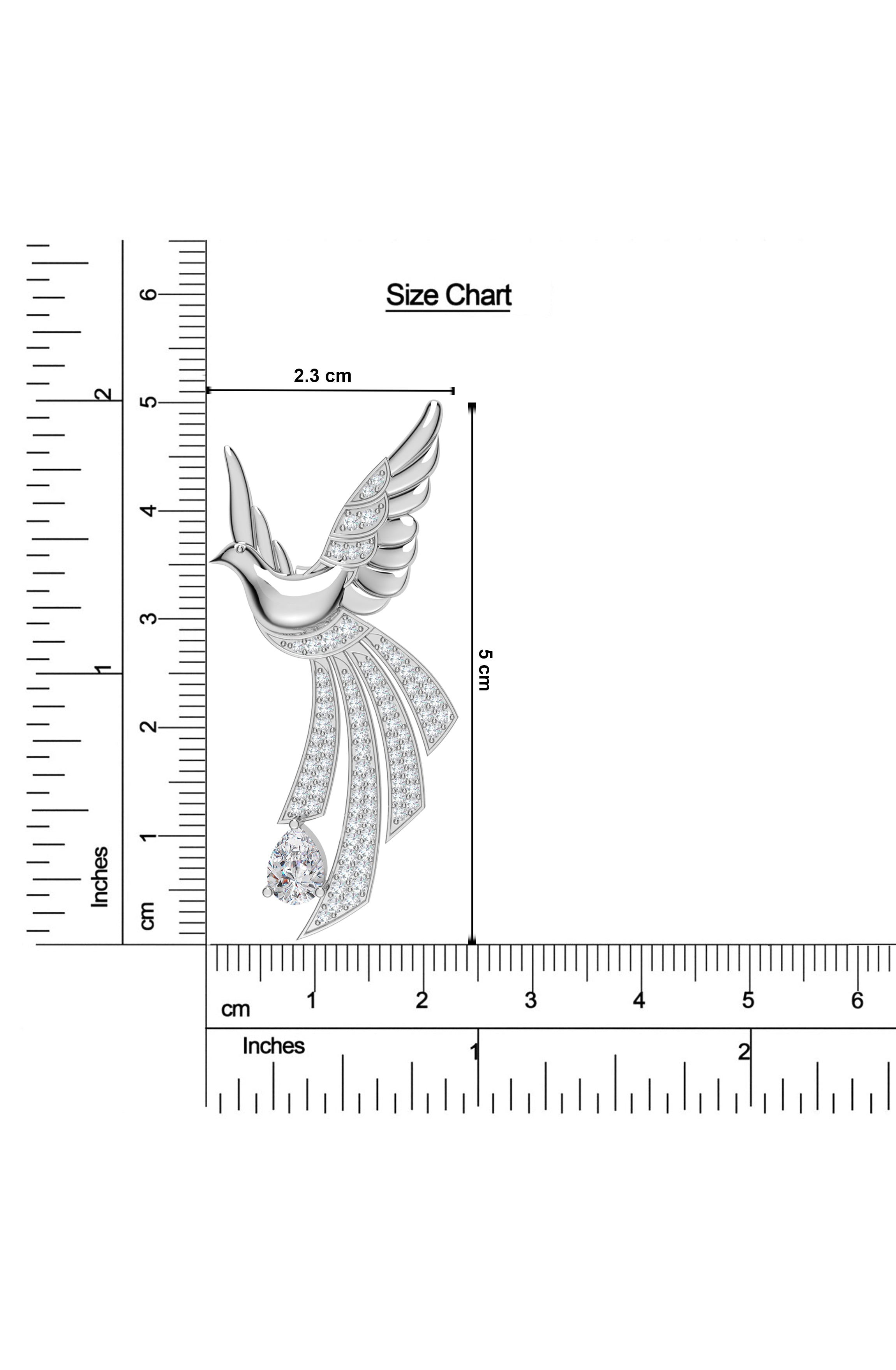 Sterling Silver Scattering Dove Earrings with Moissanites