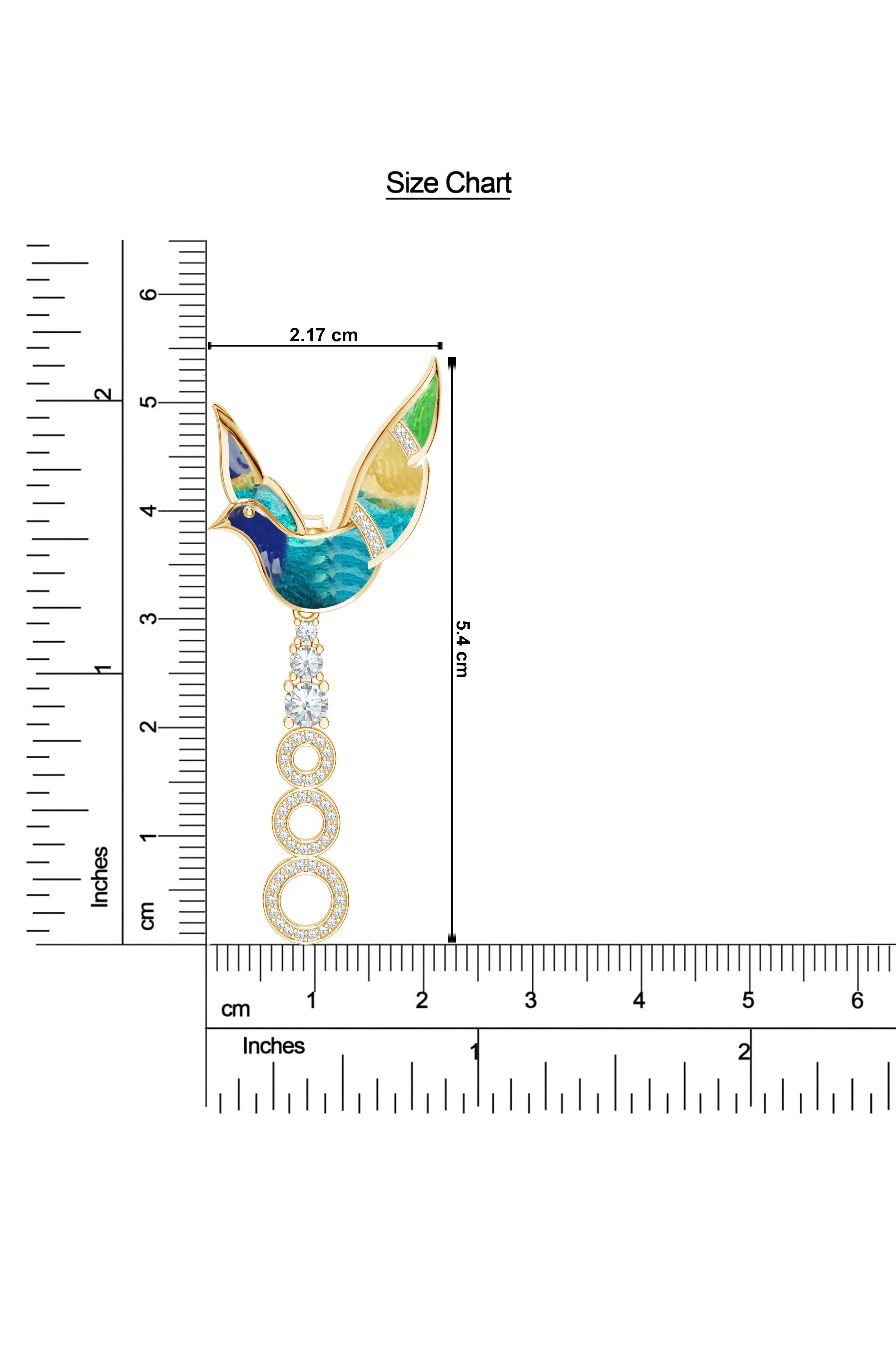 Sterling Silver Enamel Moissanite Dove Earrings