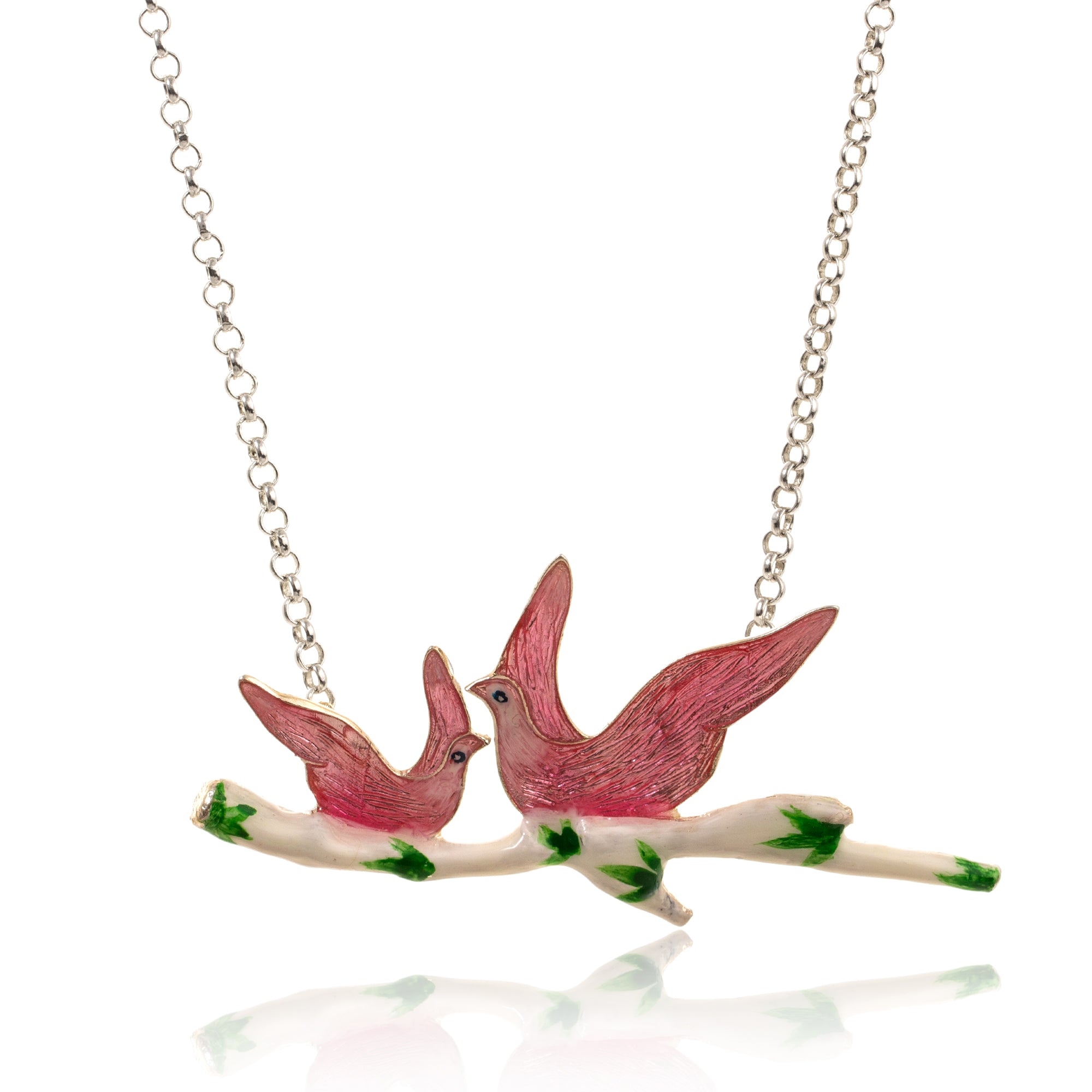 24K Gold-Plated Bird Pendant Multi Colour - Kicky & Perky