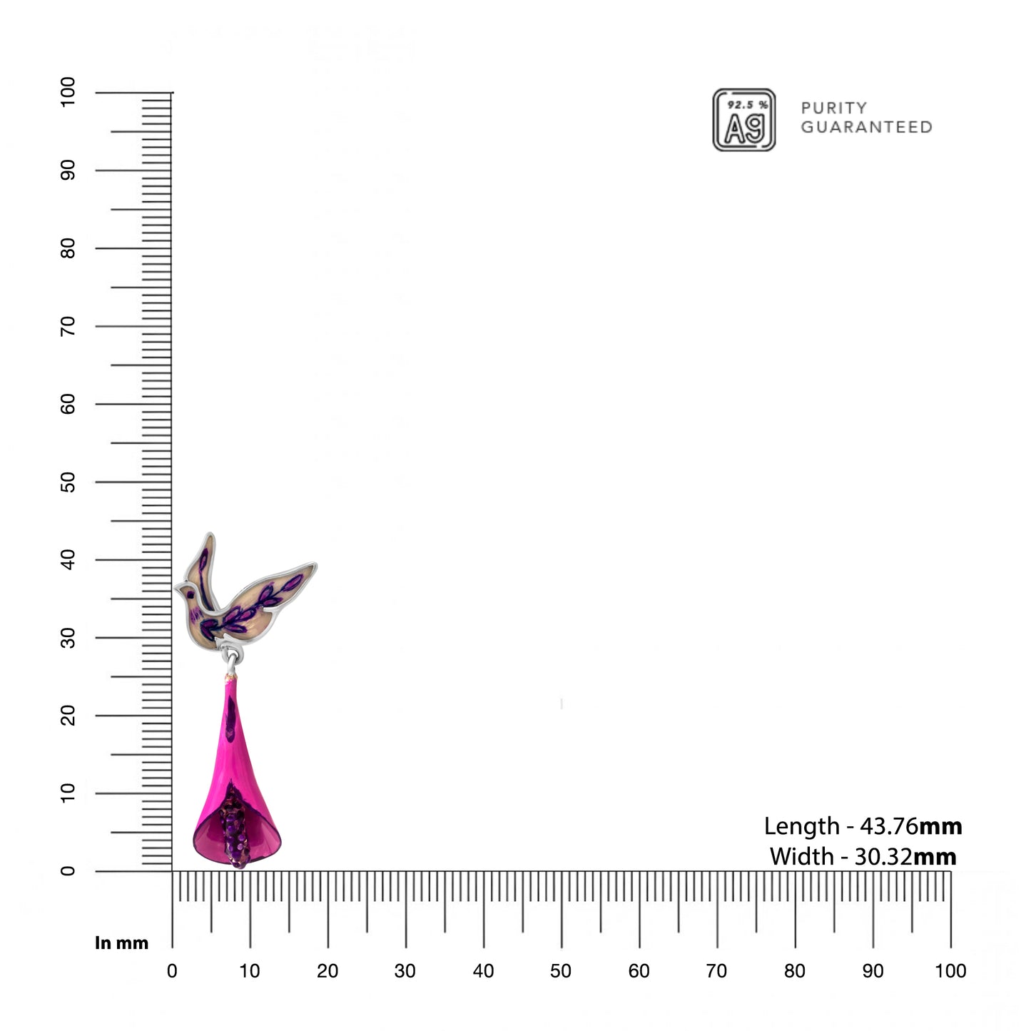 Magenta Mystical Forest Bell earrings