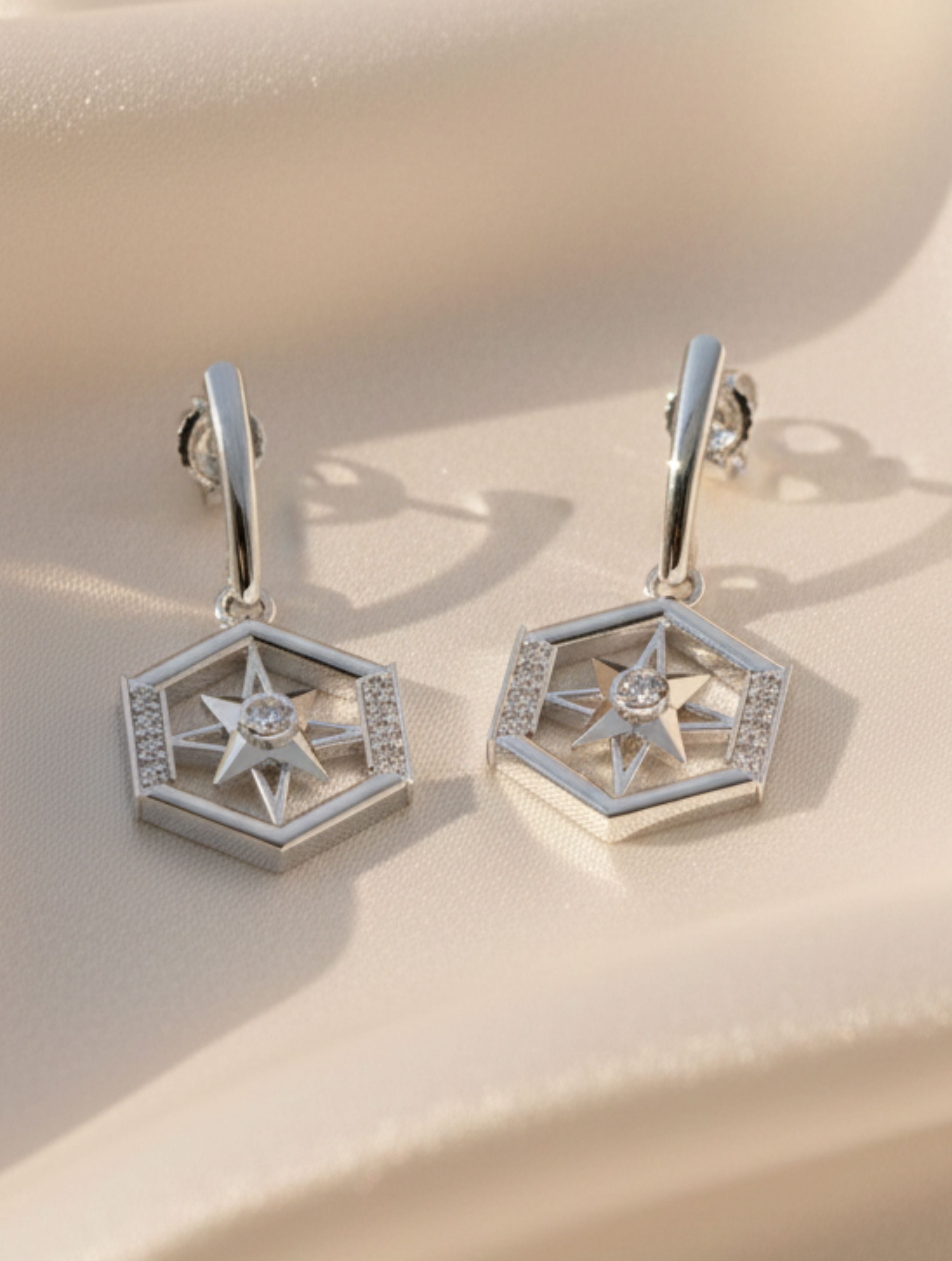 Finite Star Moissanite Earring