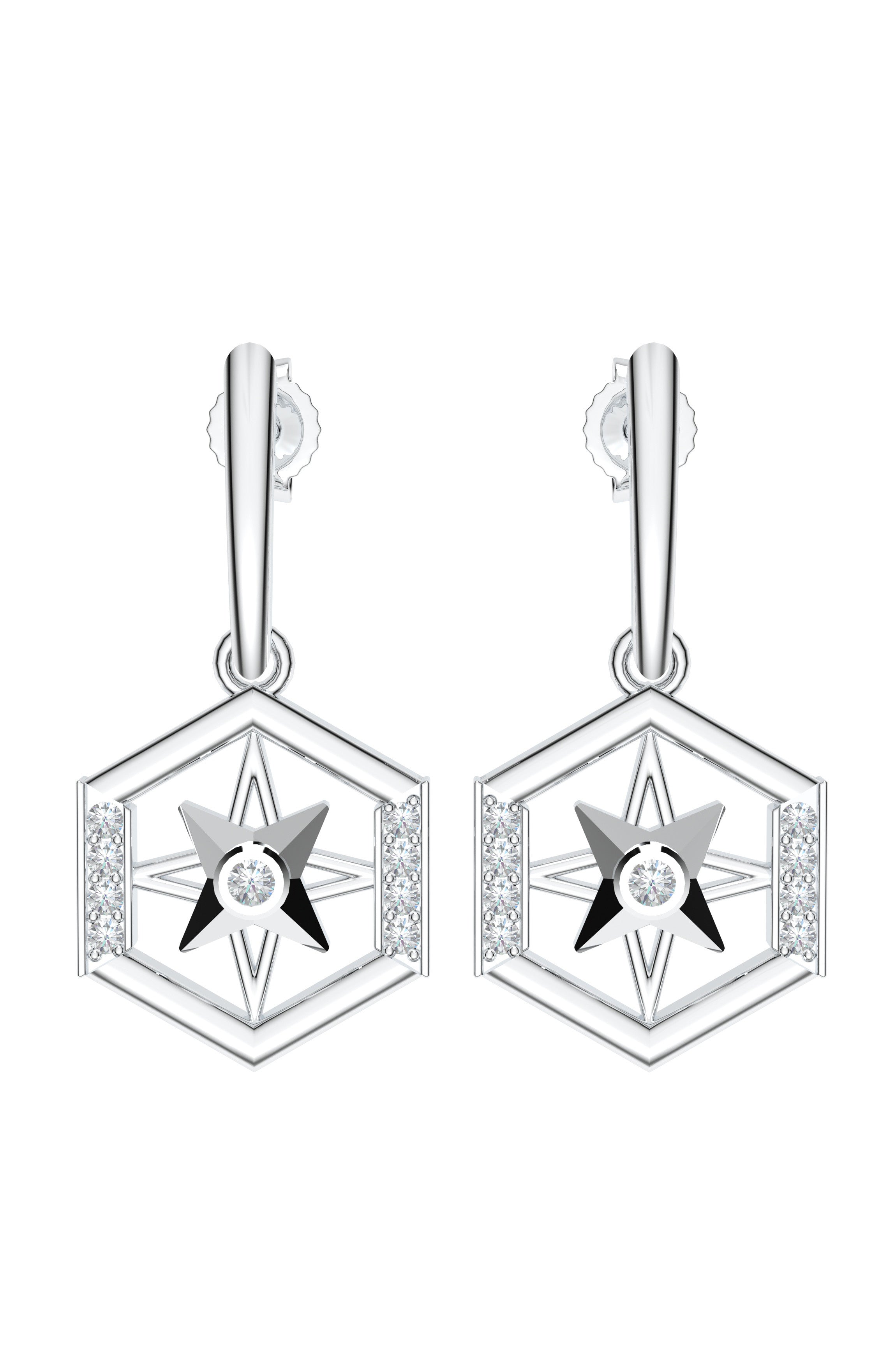 Finite Star Moissanite Earring