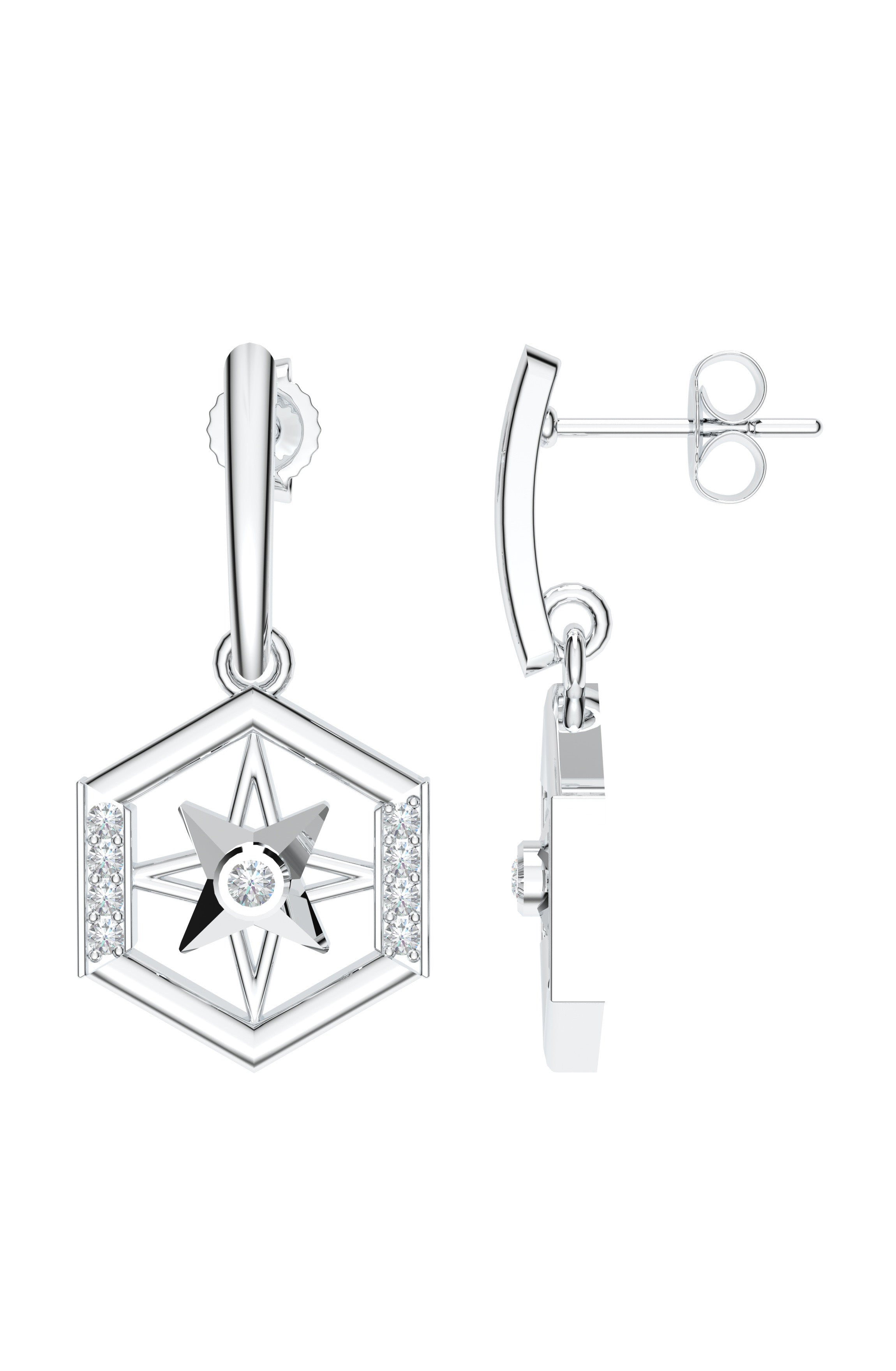 Finite Star Moissanite Earring