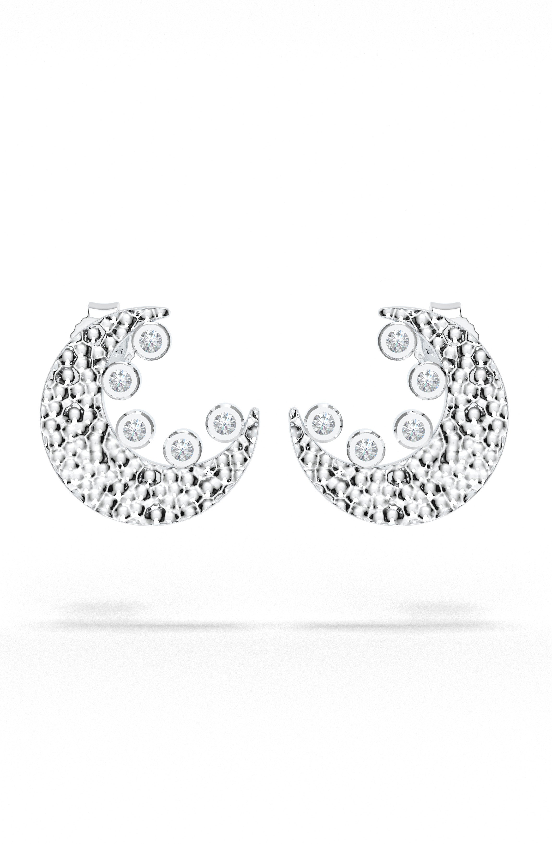 Crecent Moon Reflective Earrings