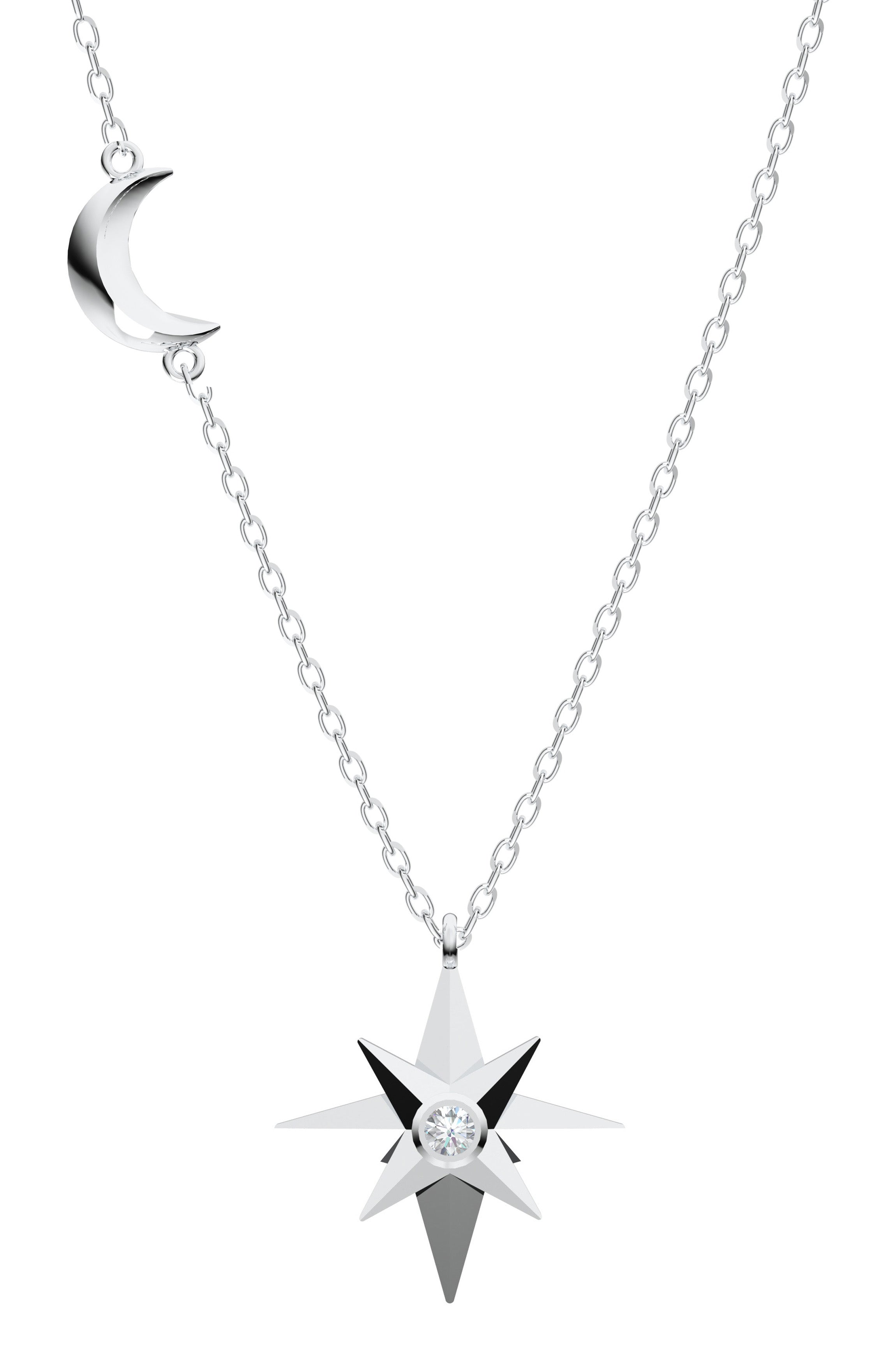 Layered Stone Moissanite Pendant