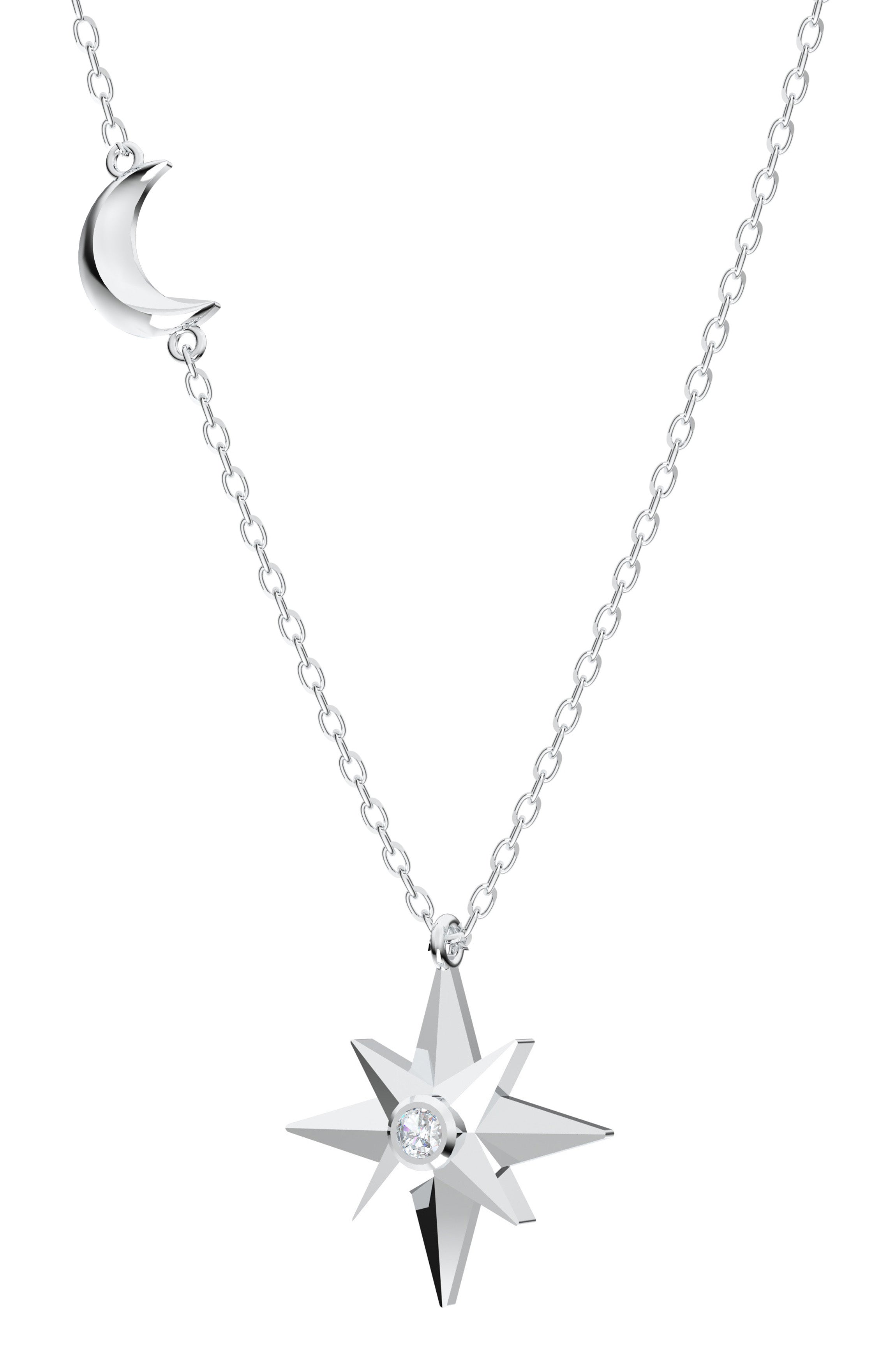 Layered Stone Moissanite Pendant