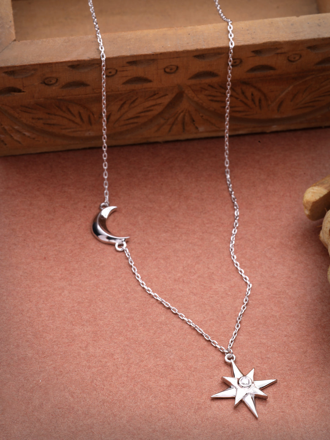 Layered Stone Moissanite Pendant