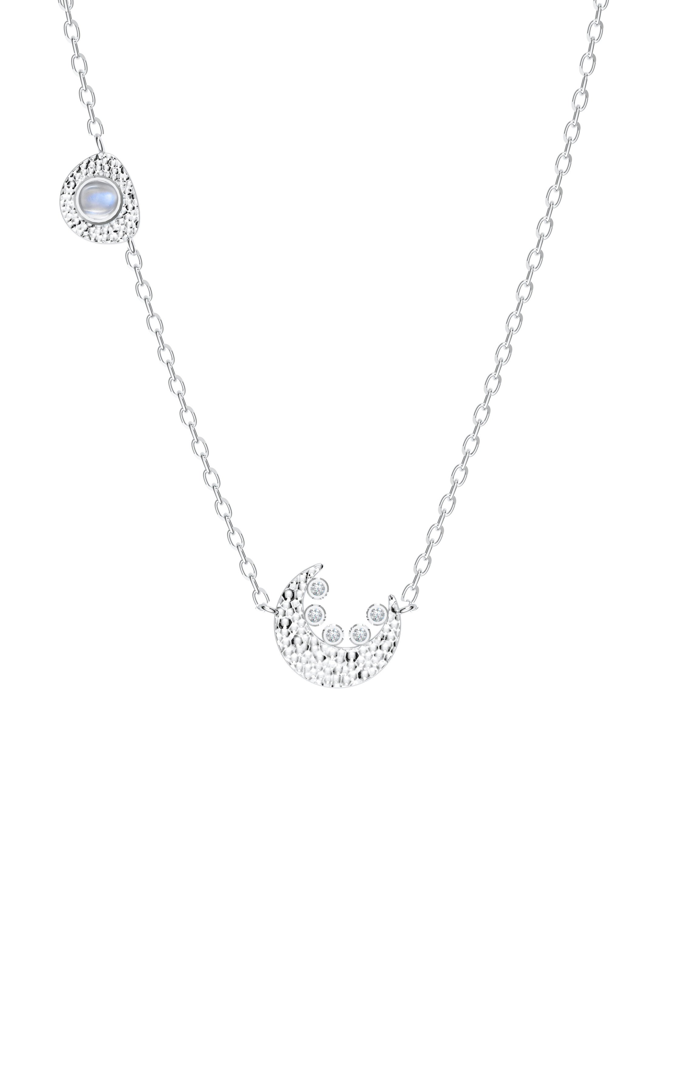 Textured Moon-Stone Pendant