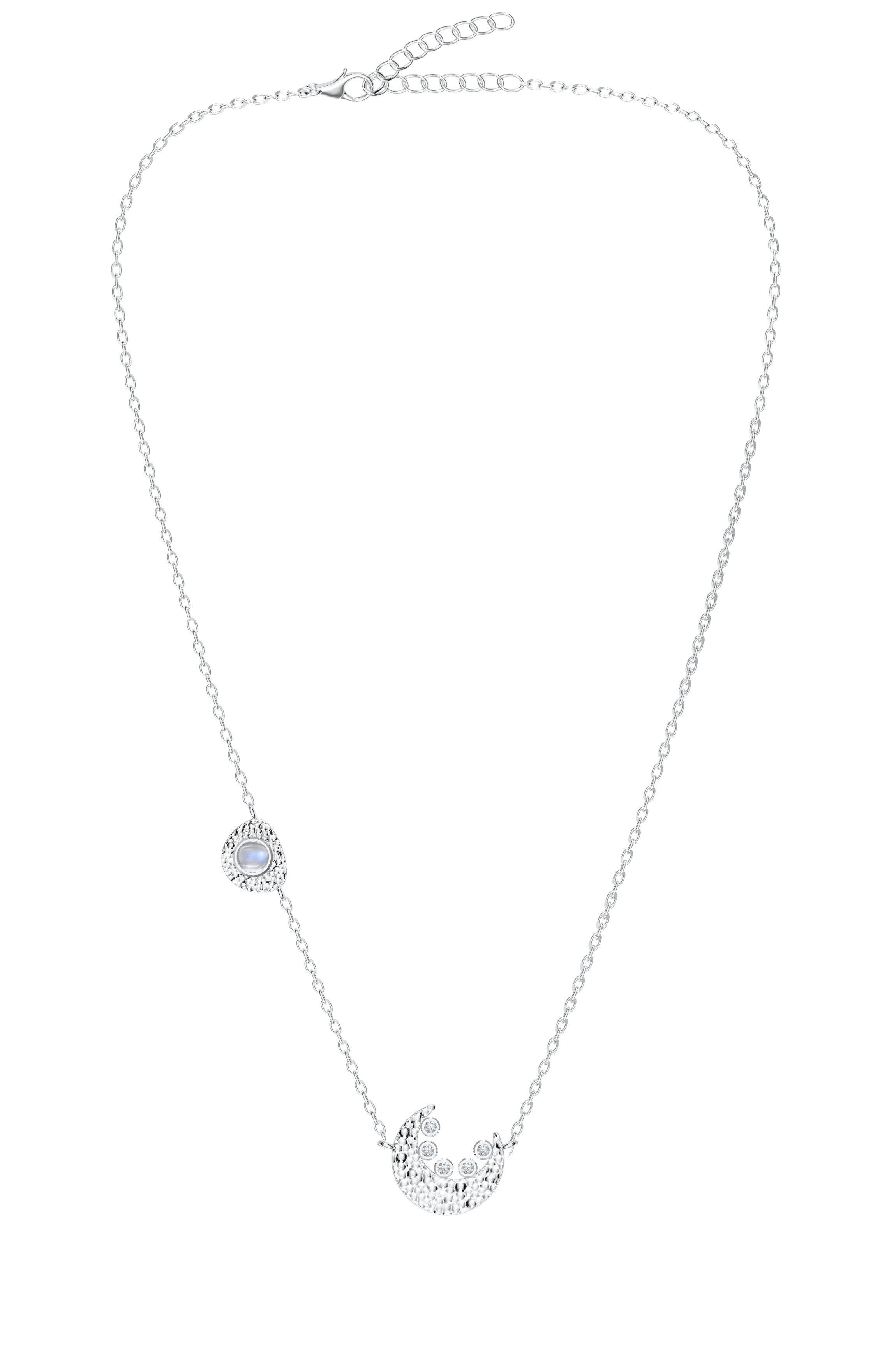 Textured Moon-Stone Pendant