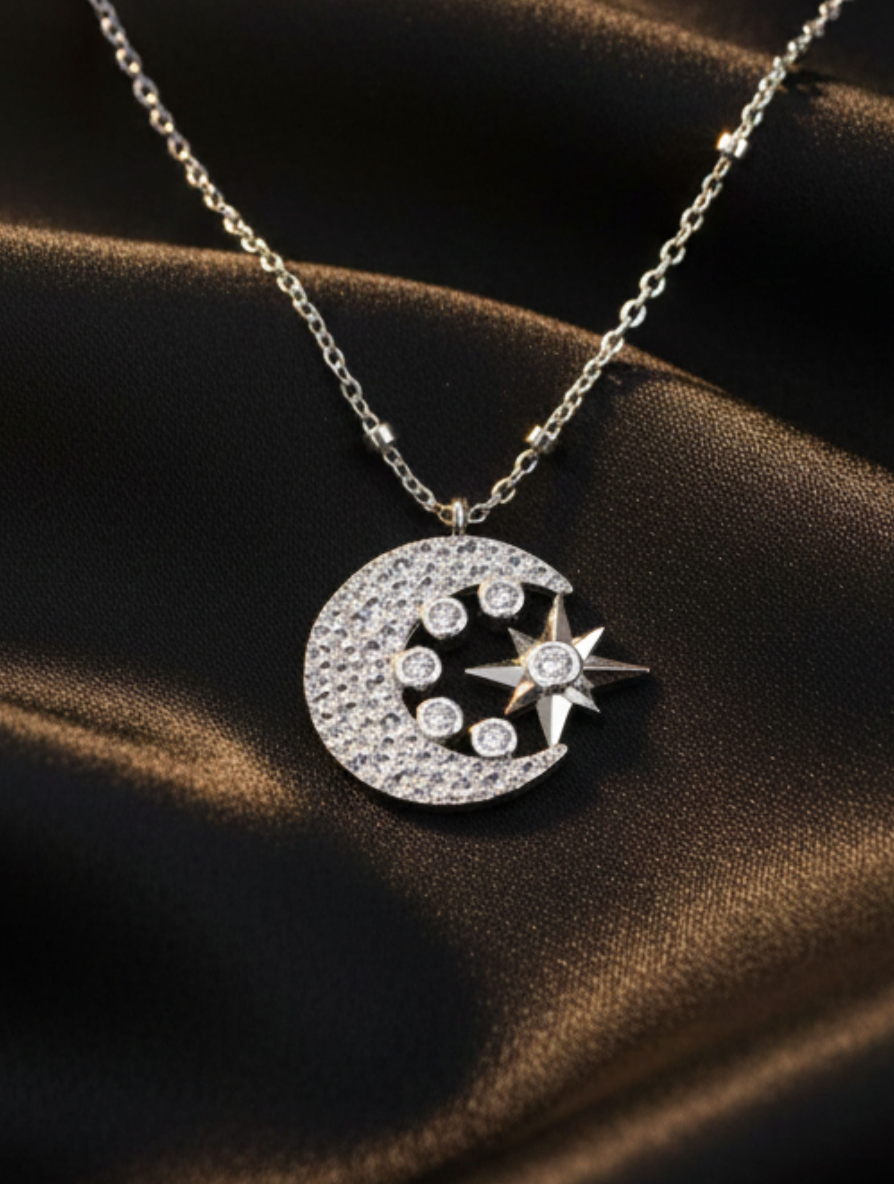 Moon and the Star Pendant