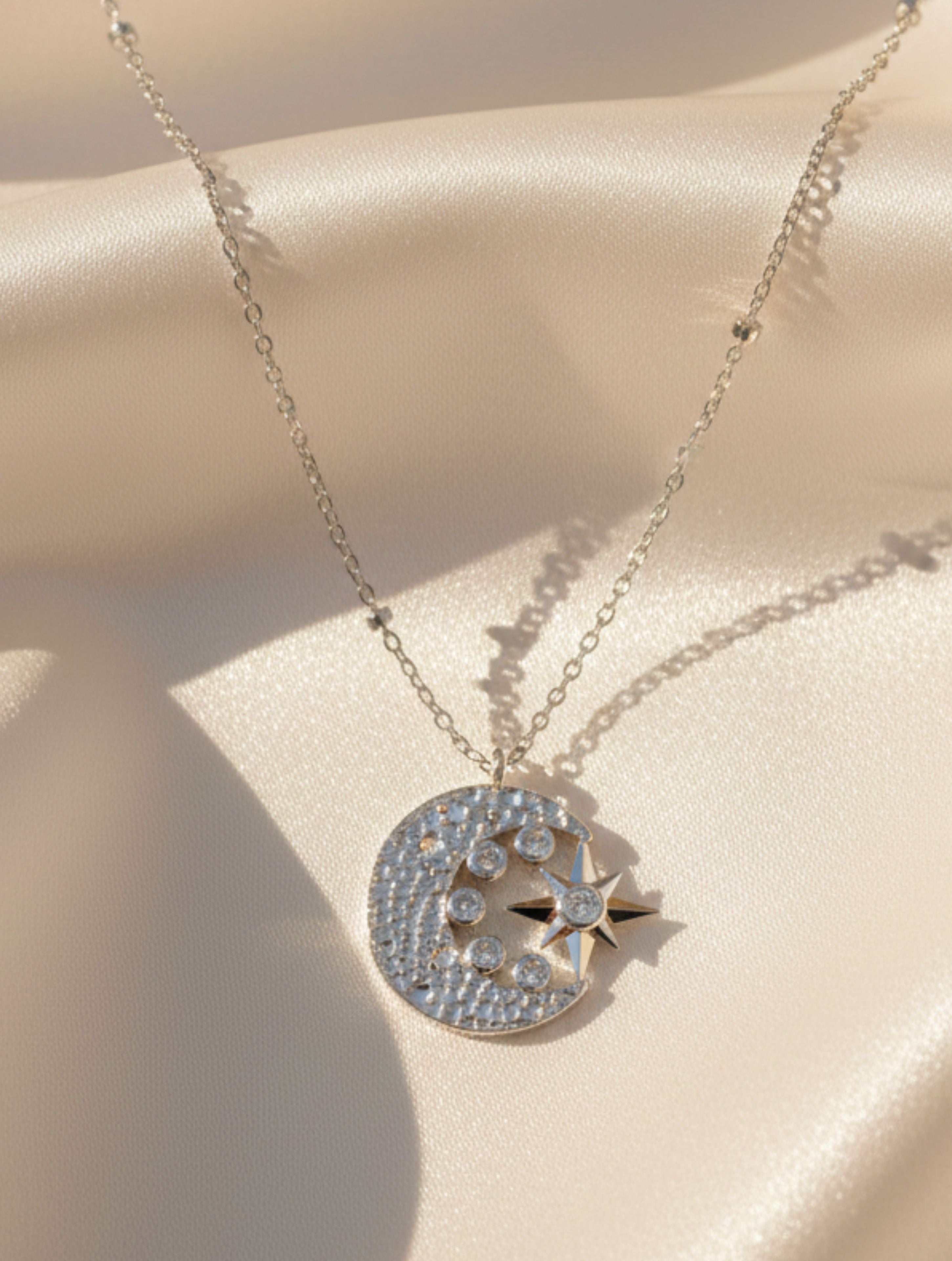 Moon and the Star Pendant