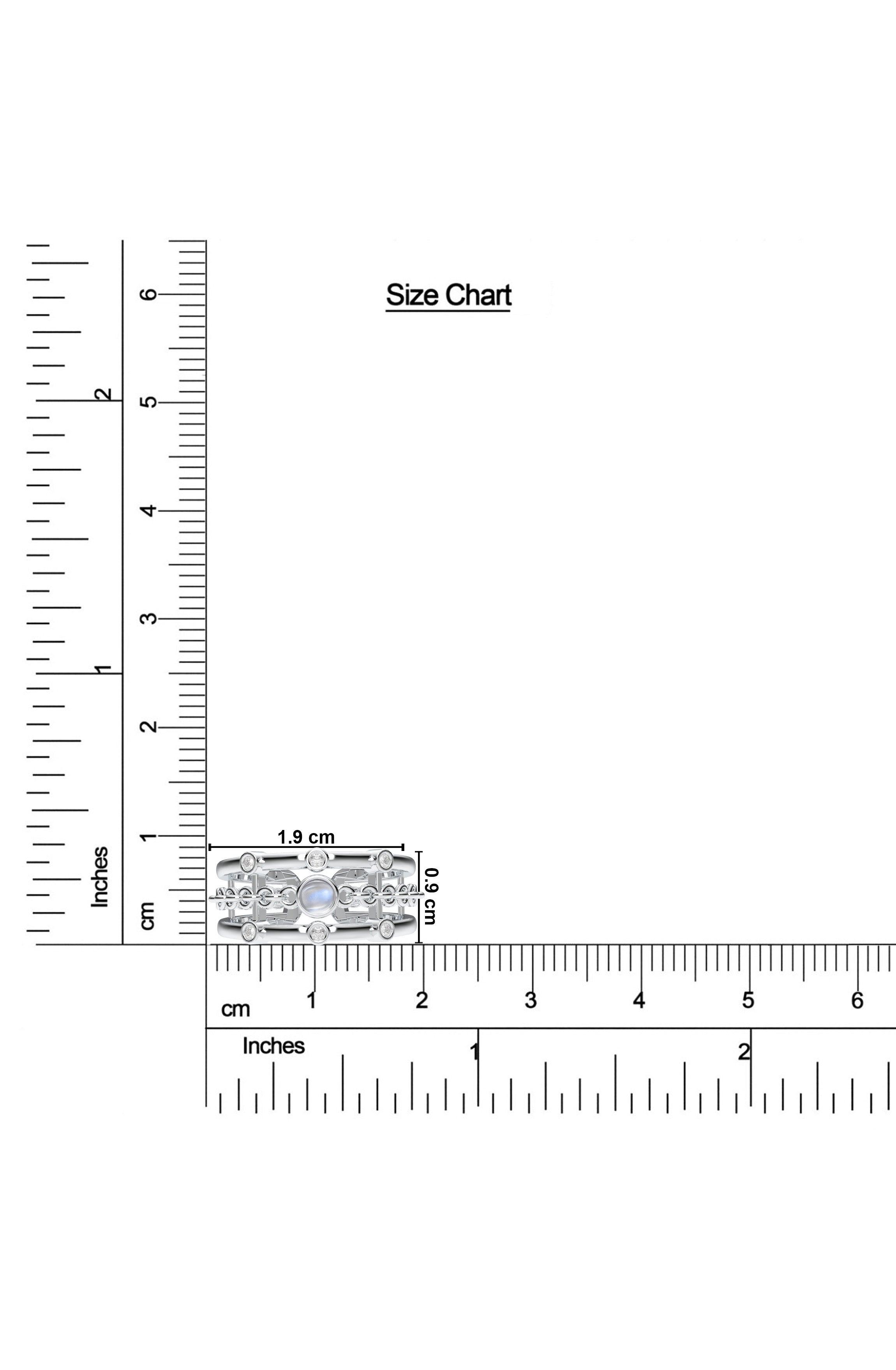 Bare Moonstone Open Ring