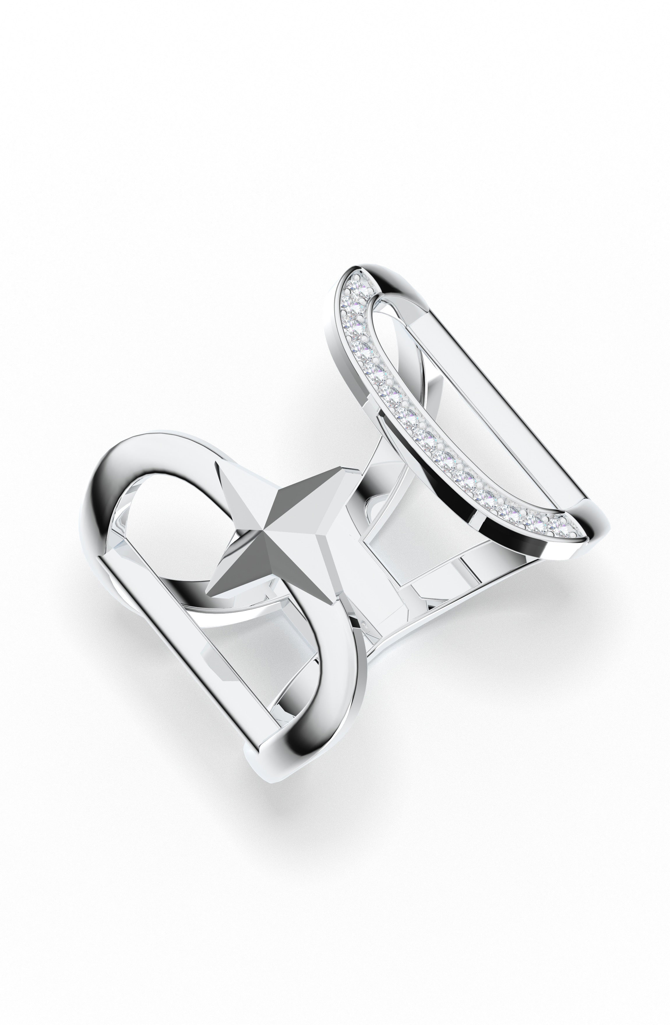 Silver Astroid Open Ring