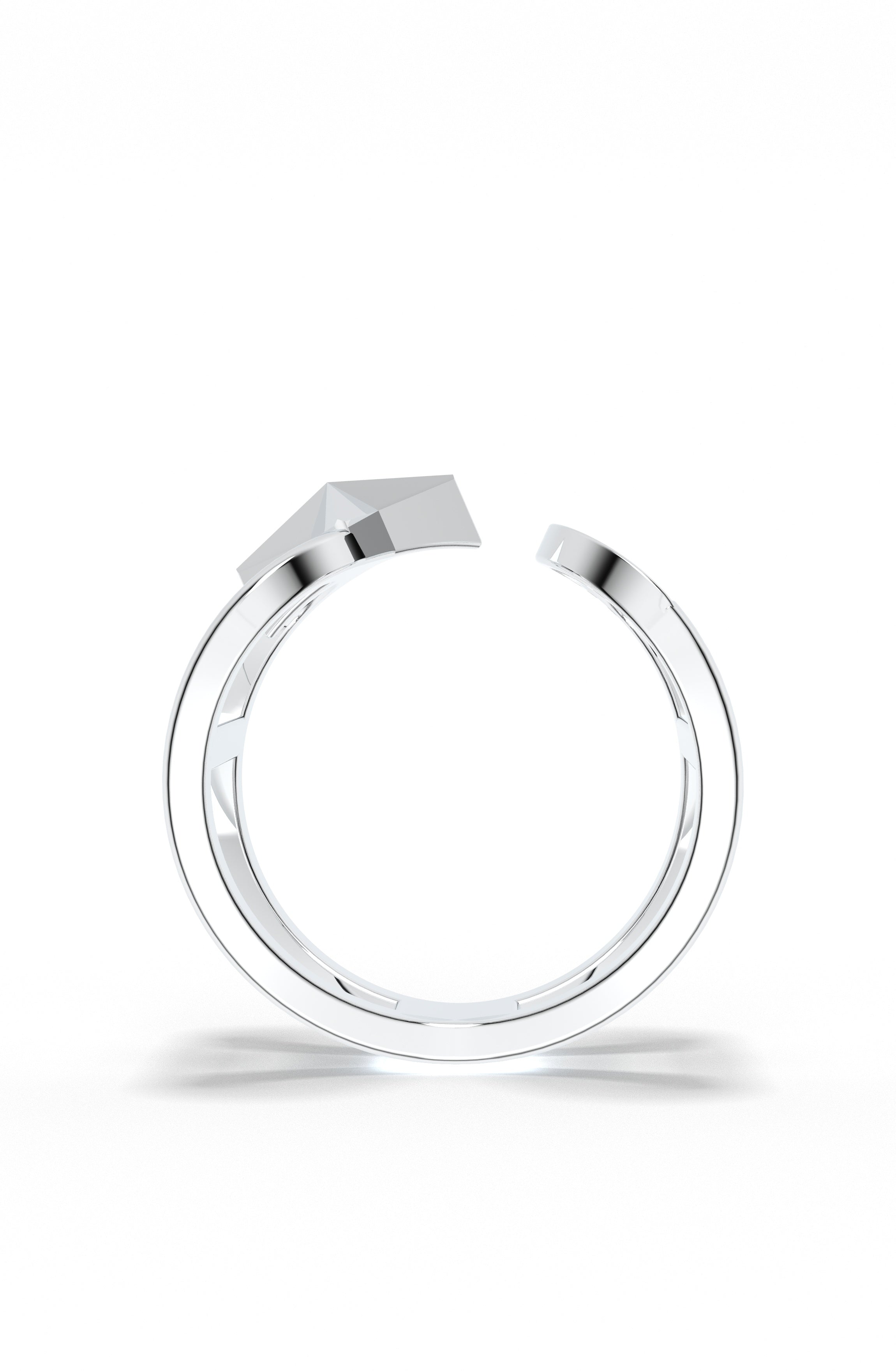 Silver Astroid Open Ring