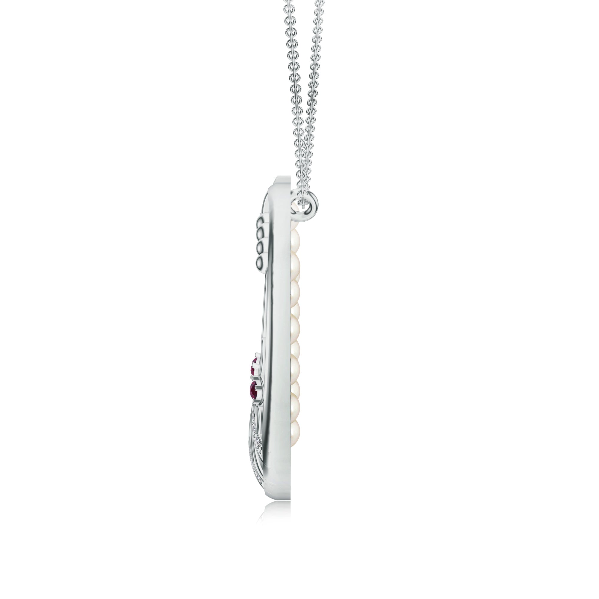 Fish Kalaras 925 Sterling Silver Pendant with Garnets in 24k Gold Plating For Women