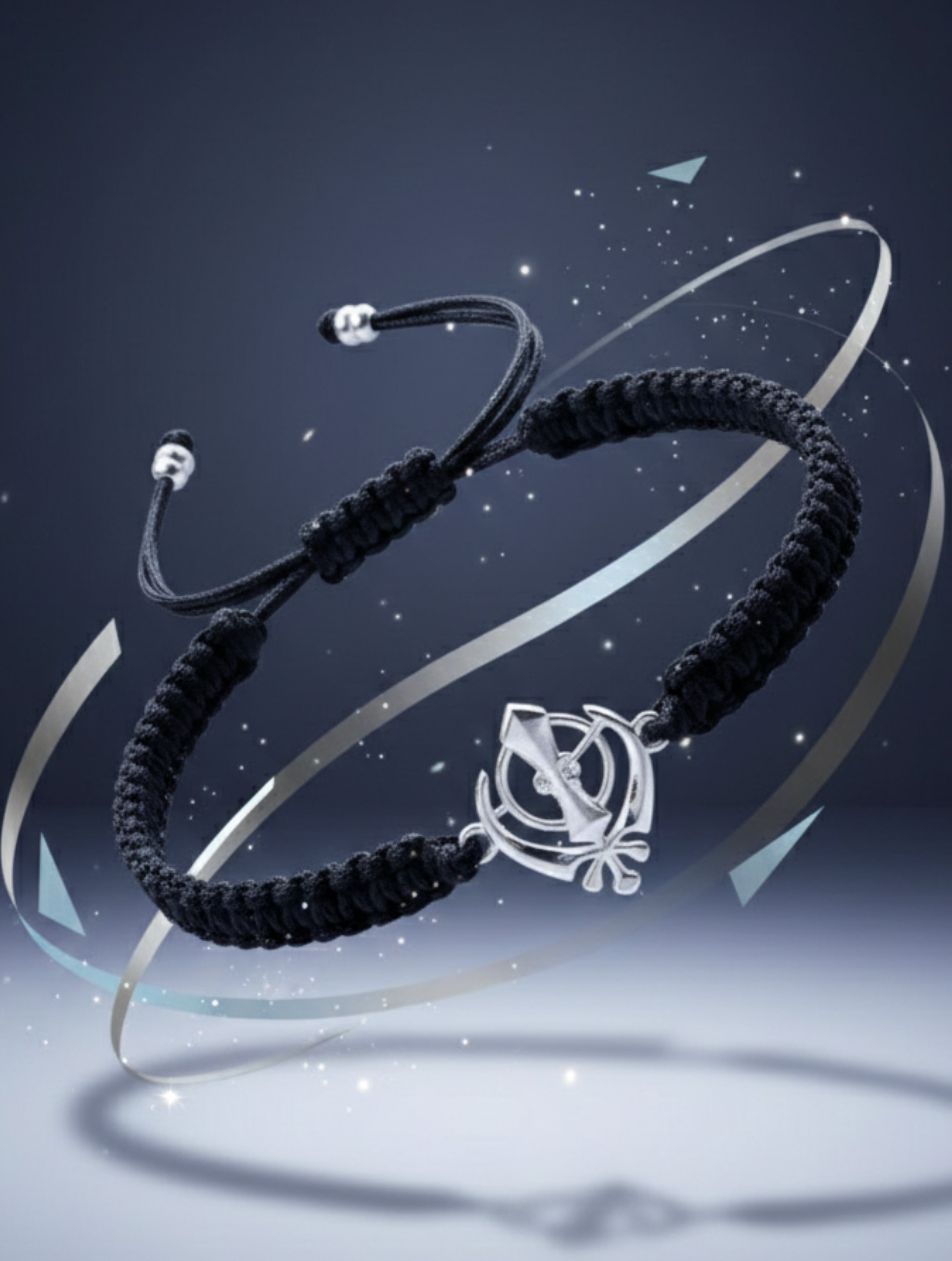 Ik Onkar Symbol 925 Sterling Silver Bracelet