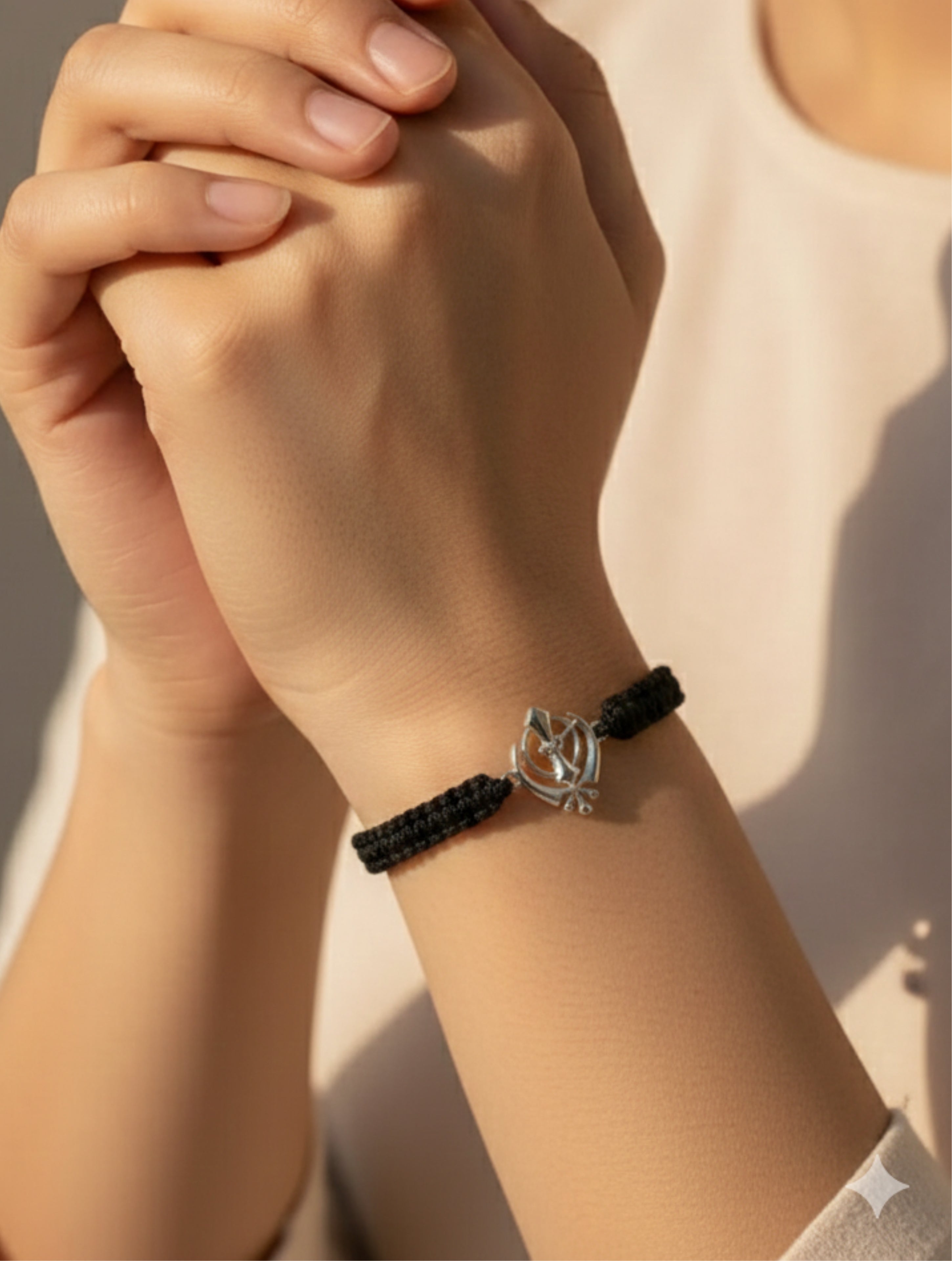 Ik Onkar Symbol 925 Sterling Silver Bracelet