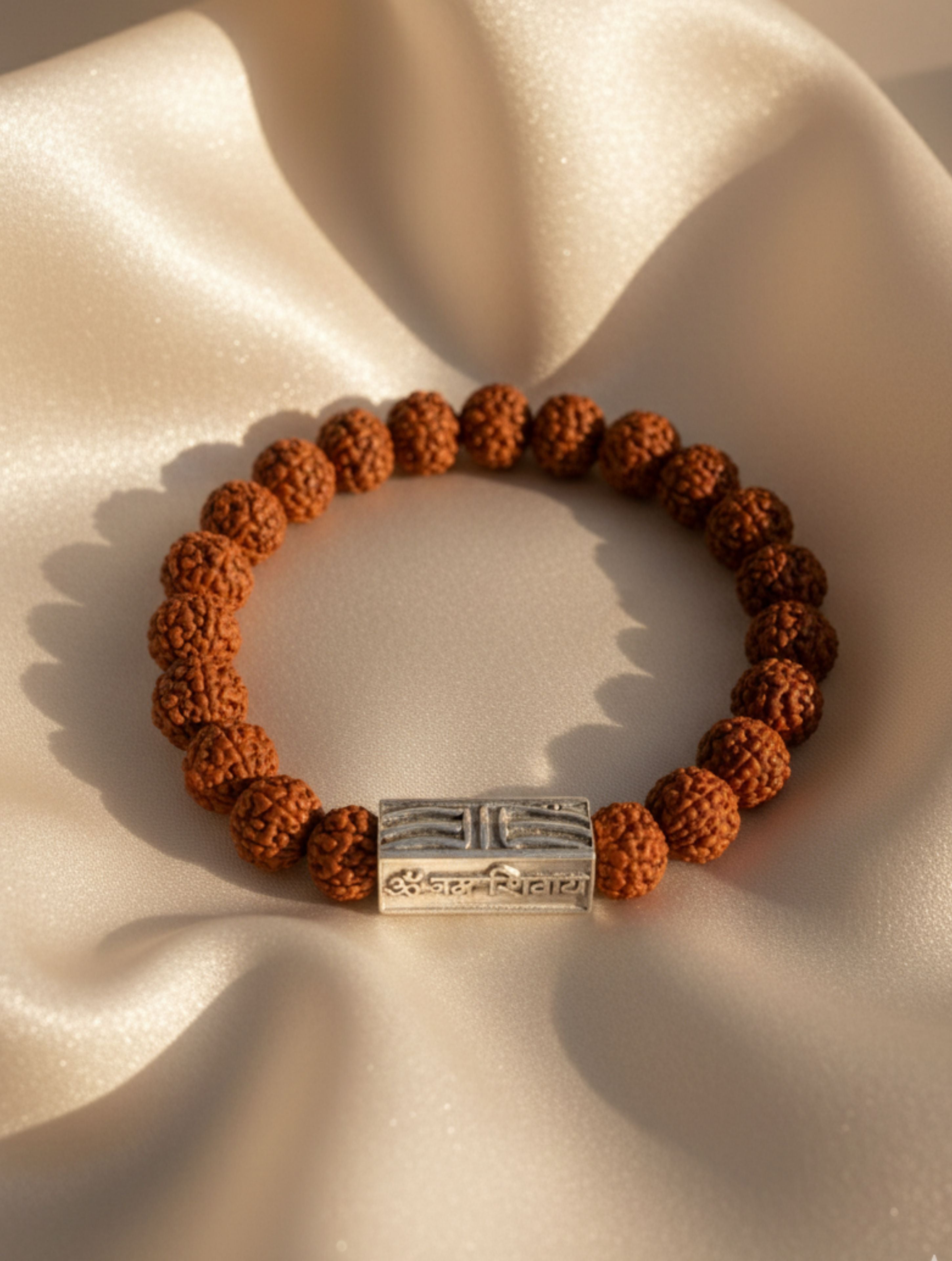 Sterling Silver Har Har Mahadev Bracelet