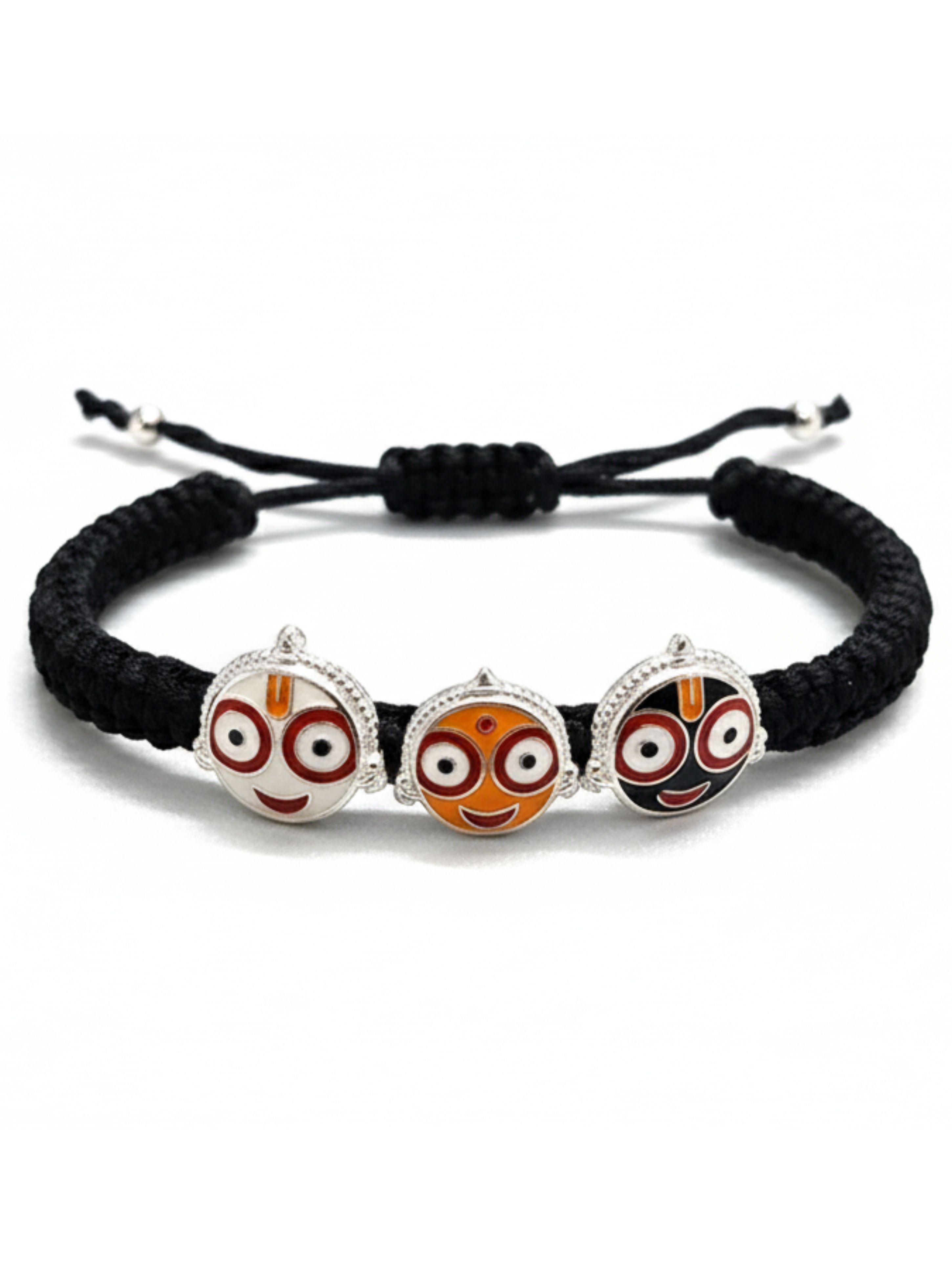 Silver Jagannathji Trio Bracelet