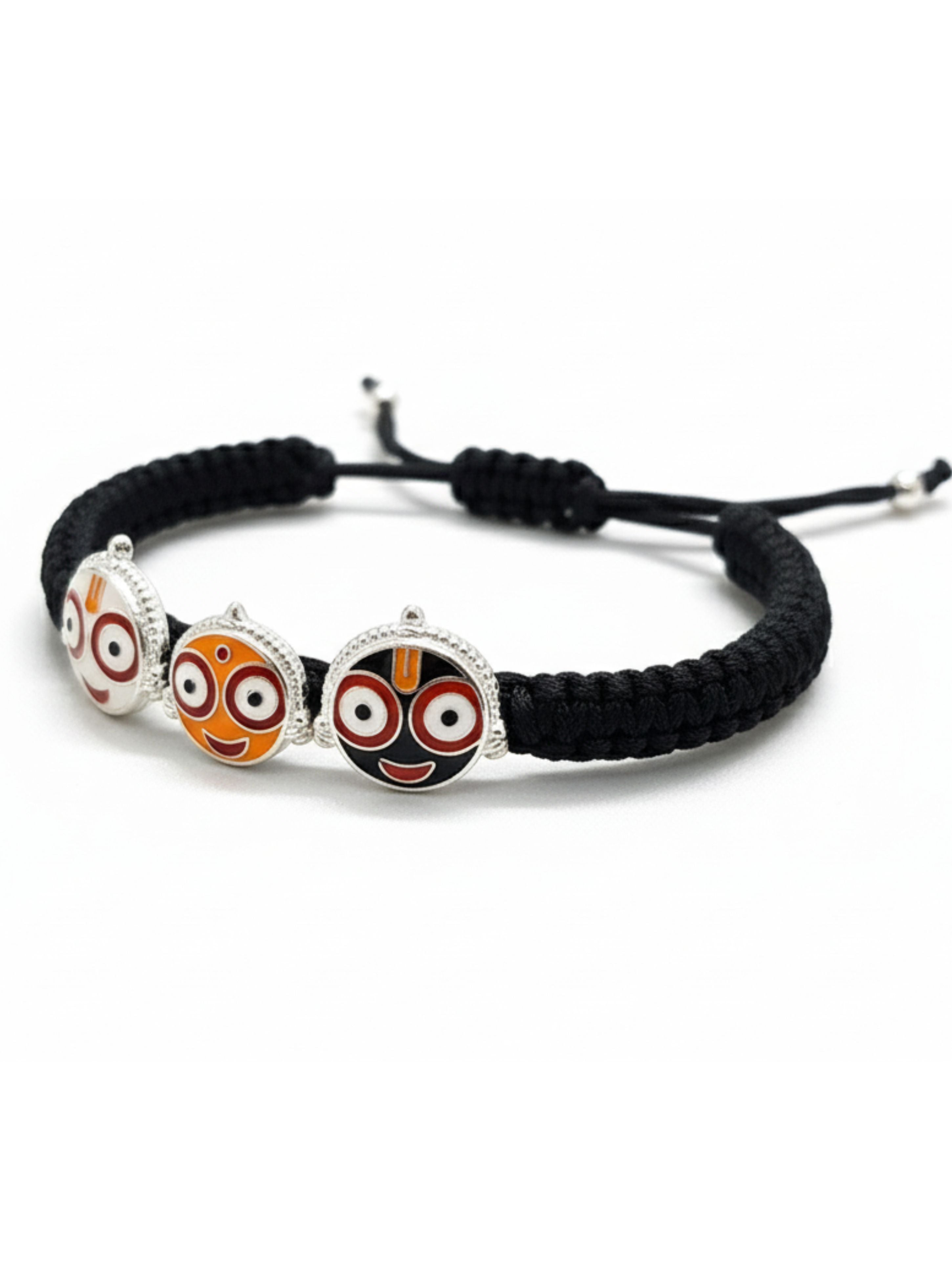 Silver Jagannathji Trio Bracelet