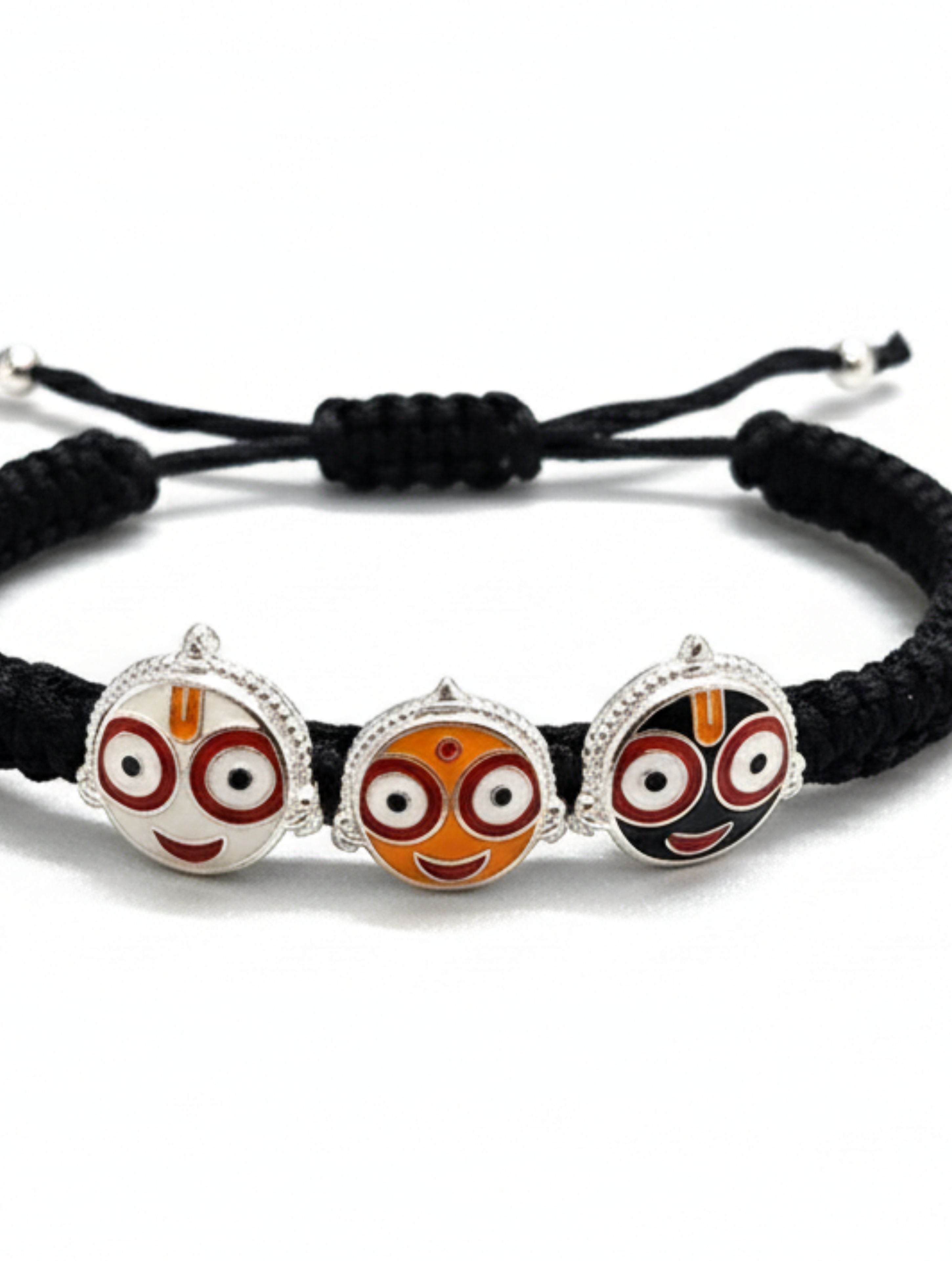Silver Jagannathji Trio Bracelet