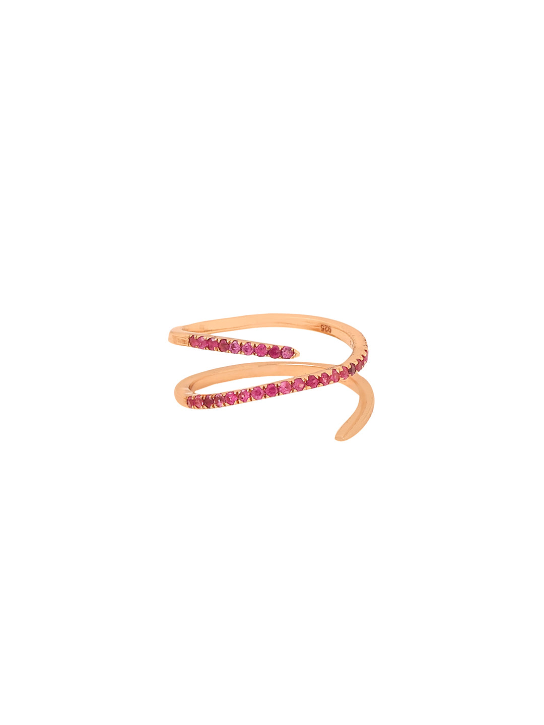 Ruby Number Two Customizable Silver Rose Gold 925 Sterling Silver Ring For Women