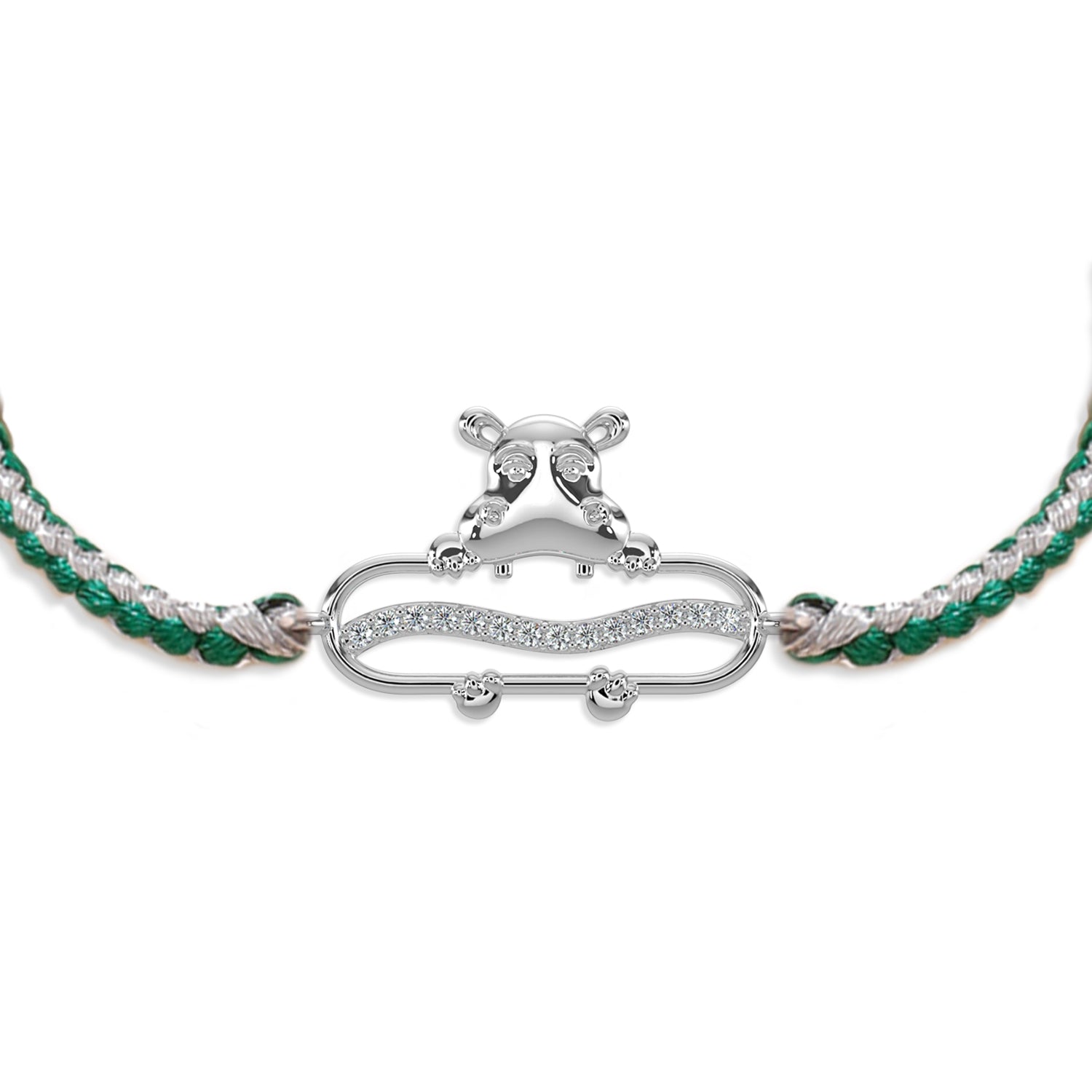 Baby Hippo 925 Sterling Silver Rakhi