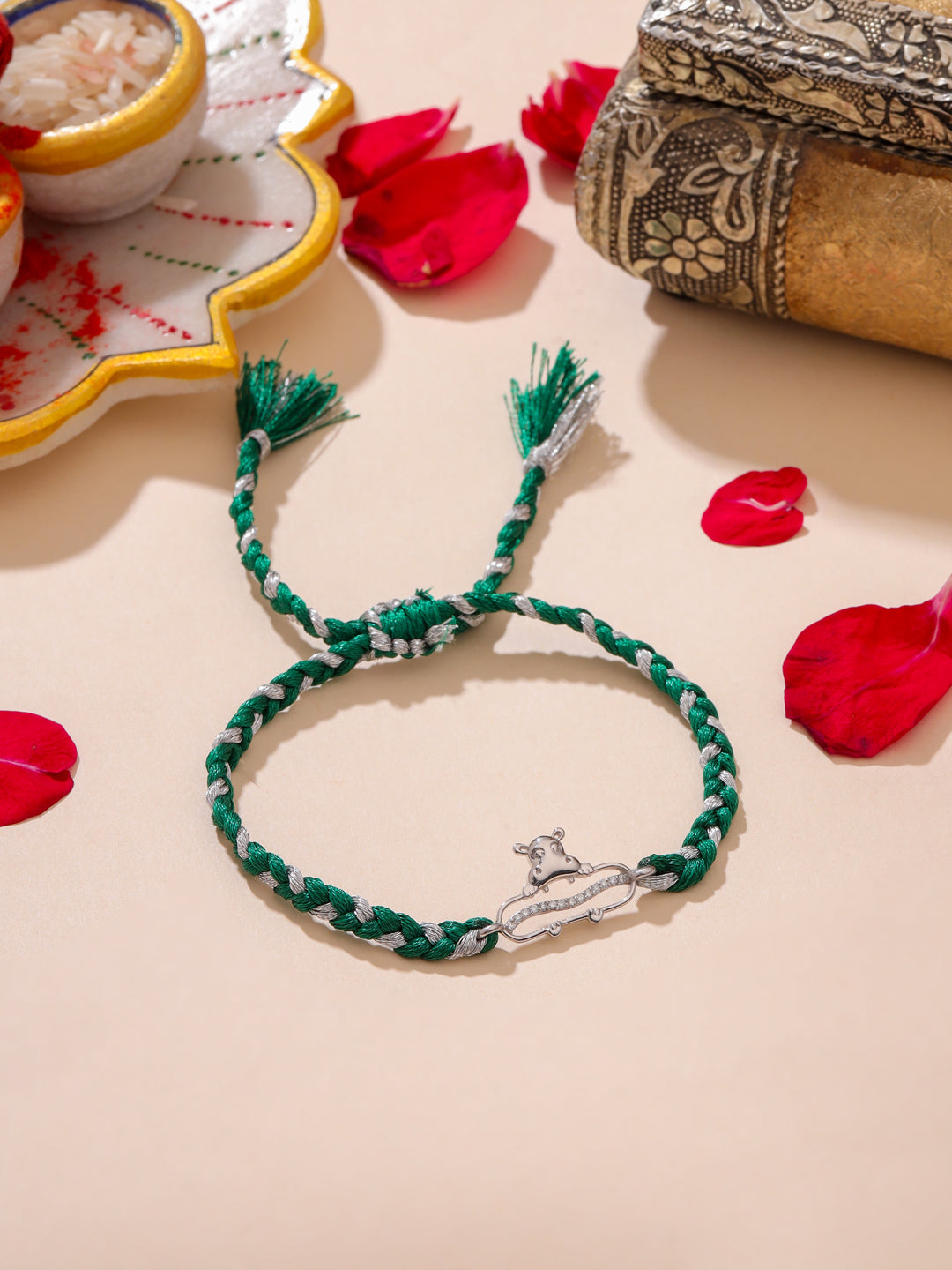 Baby Hippo 925 Sterling Silver Rakhi