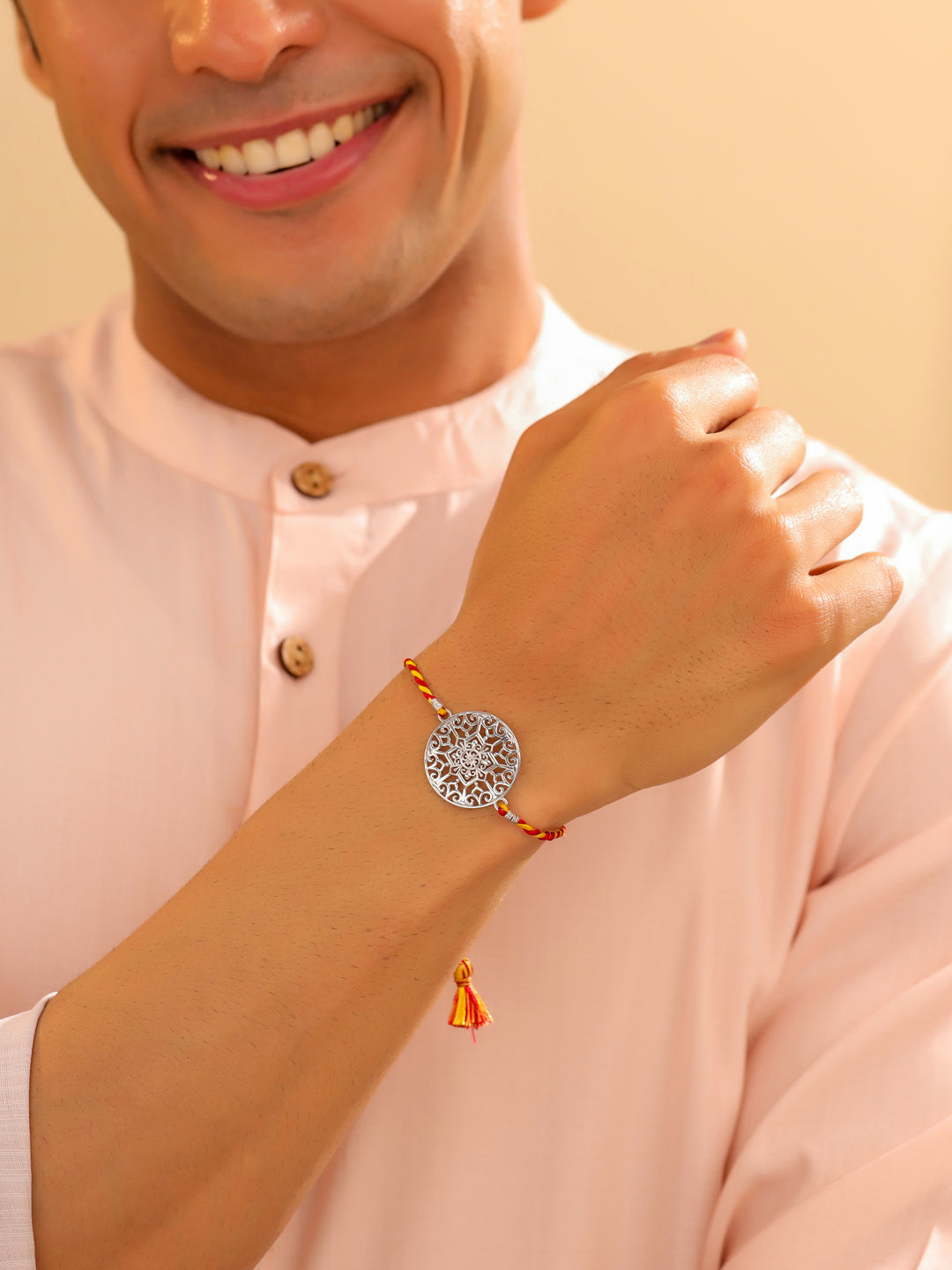 Odisha Filigree Motif 925 Sterling Silver Rakhi