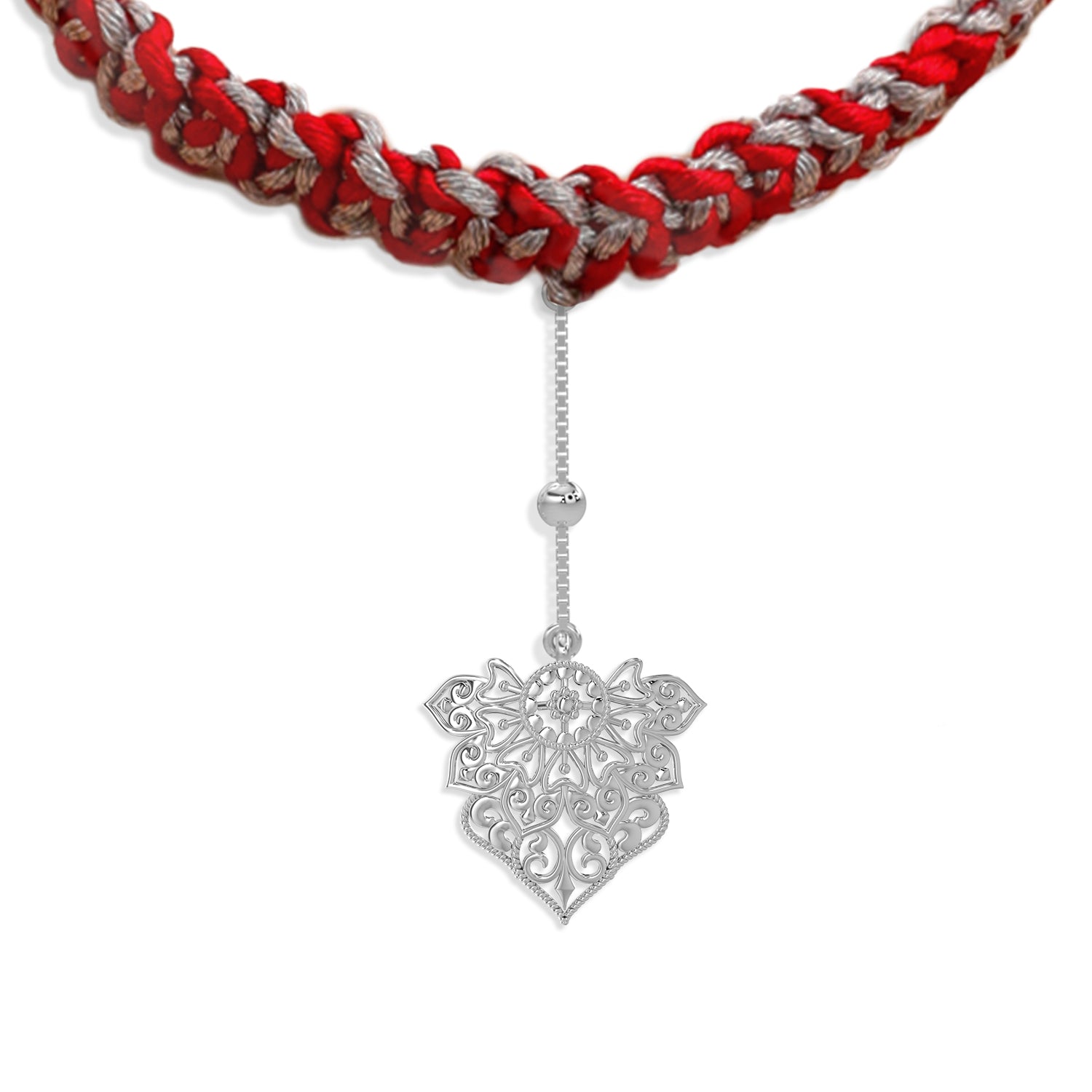 Modern Odisha Filigree Lumba 925 Sterling Silver Rakhi