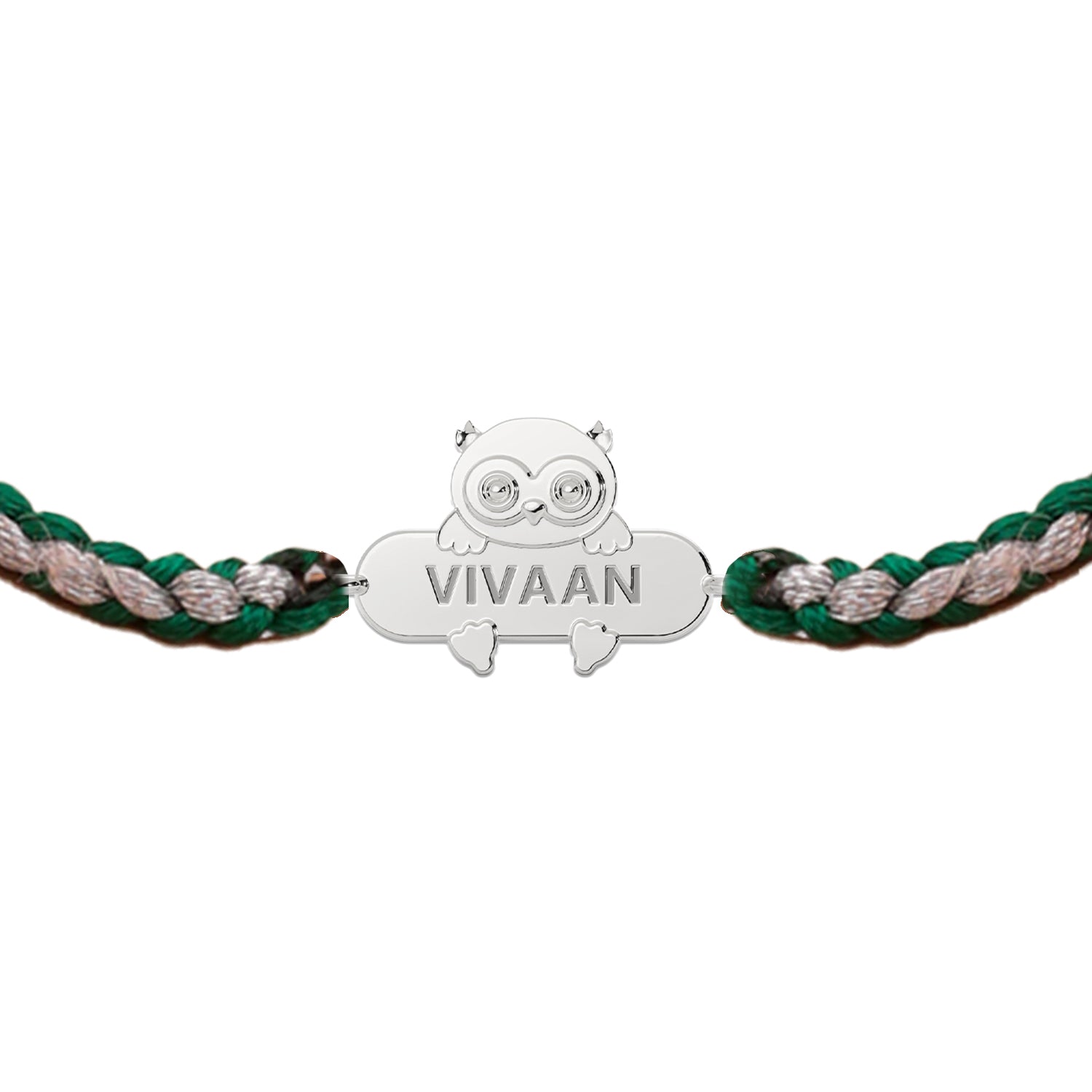 Owl Personalized Kids 925 Sterling Silver Bracelet