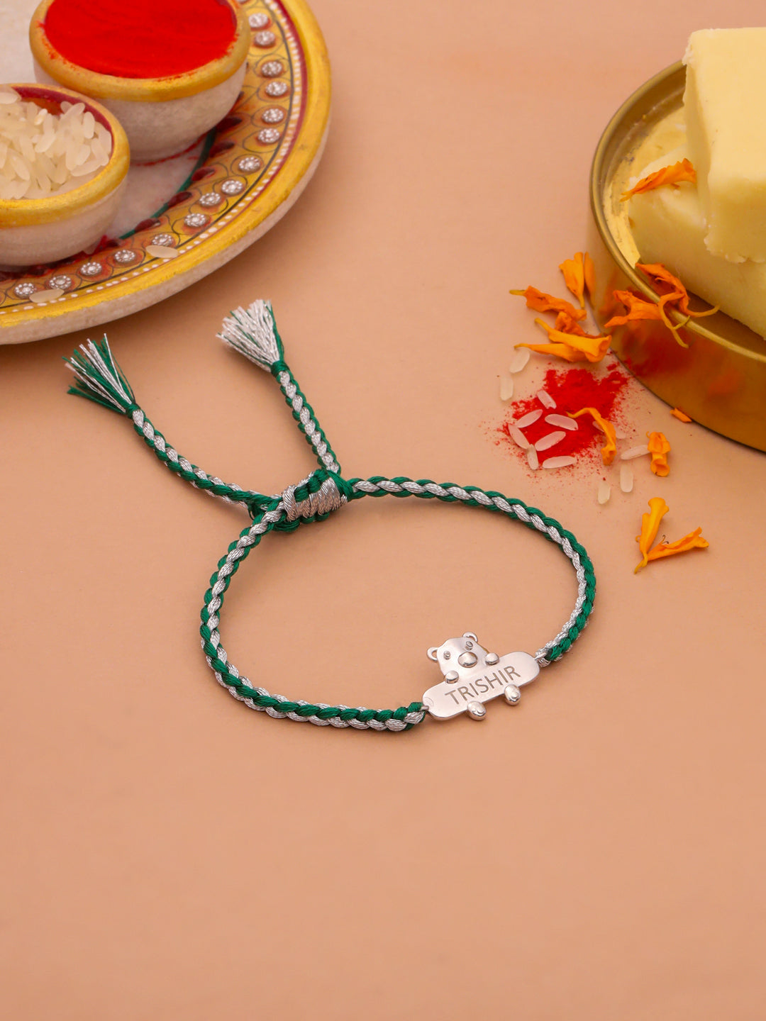 Baby Bear Personalized Kids 925 Silver Bracelet