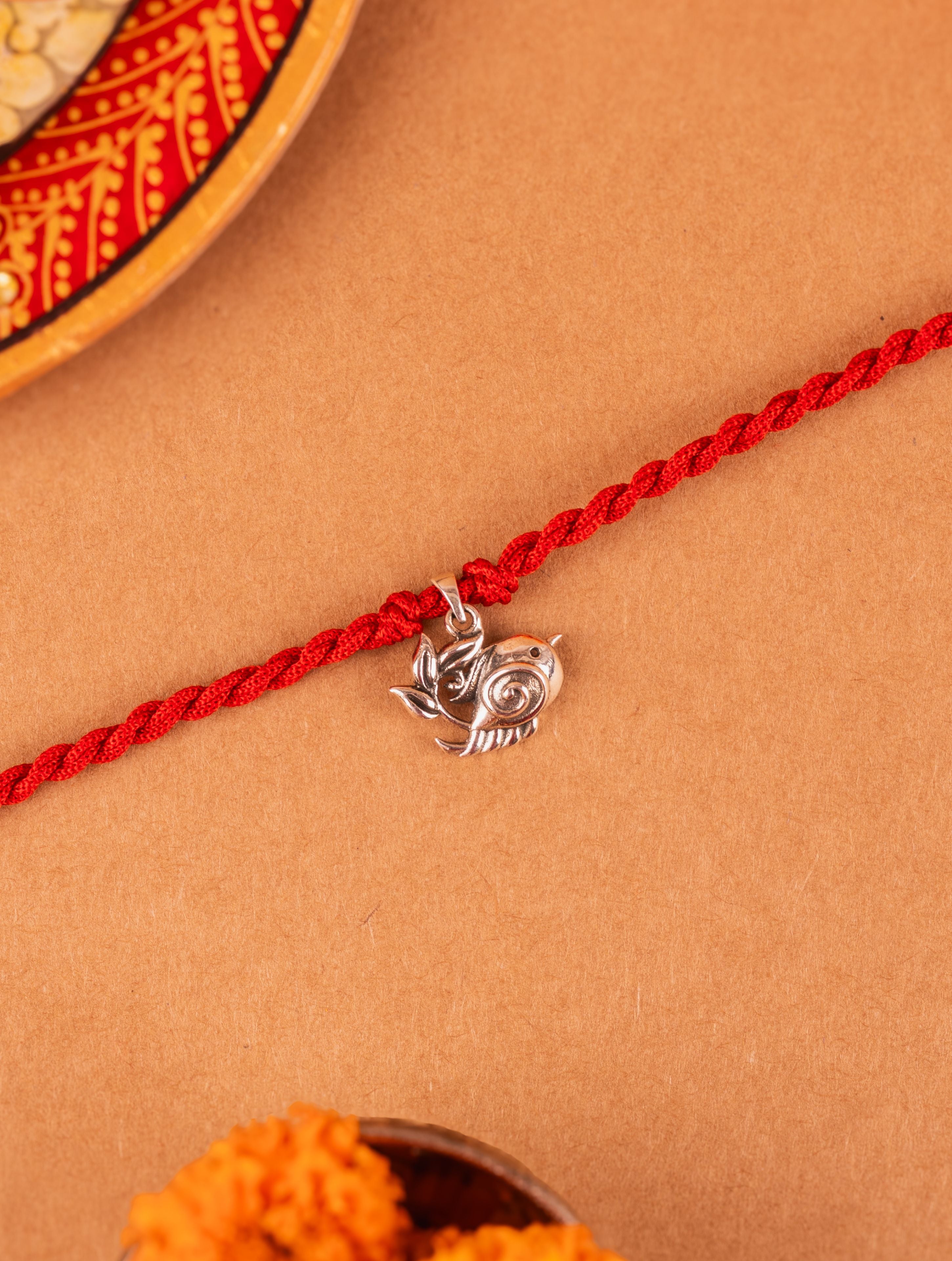 Silver Little Birdie Rakhi