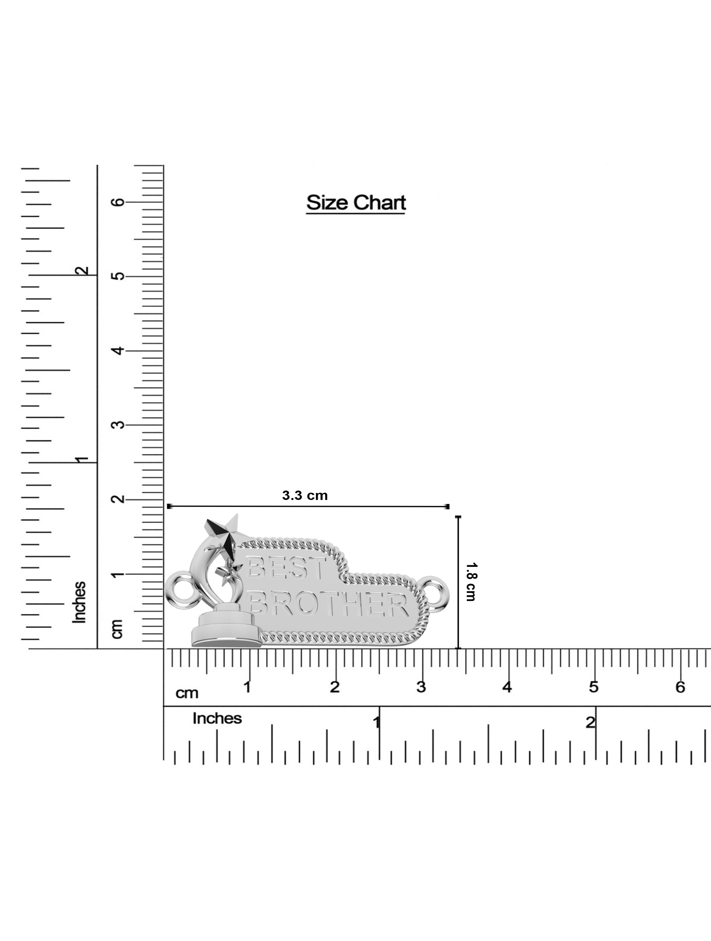 Silver Best Brother Rakhi