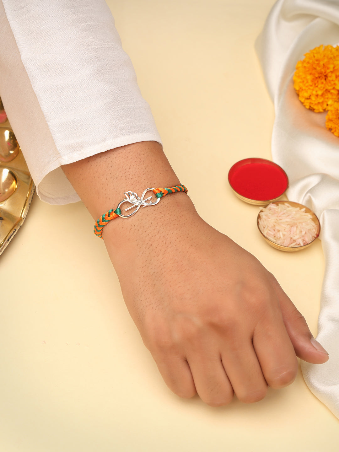 Silver Krishna Leela Rakhi