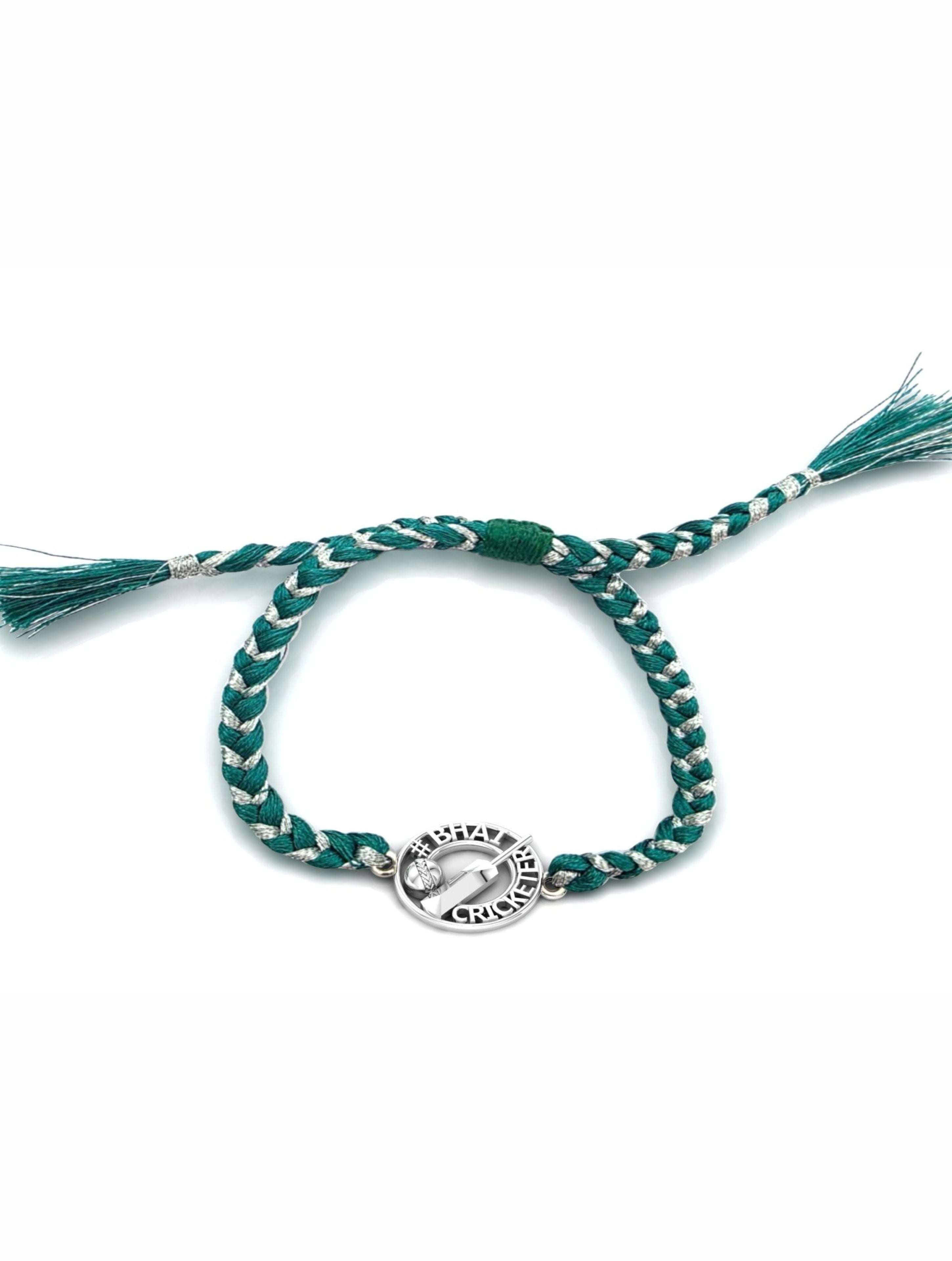 Silver O Cricketer Rakhi