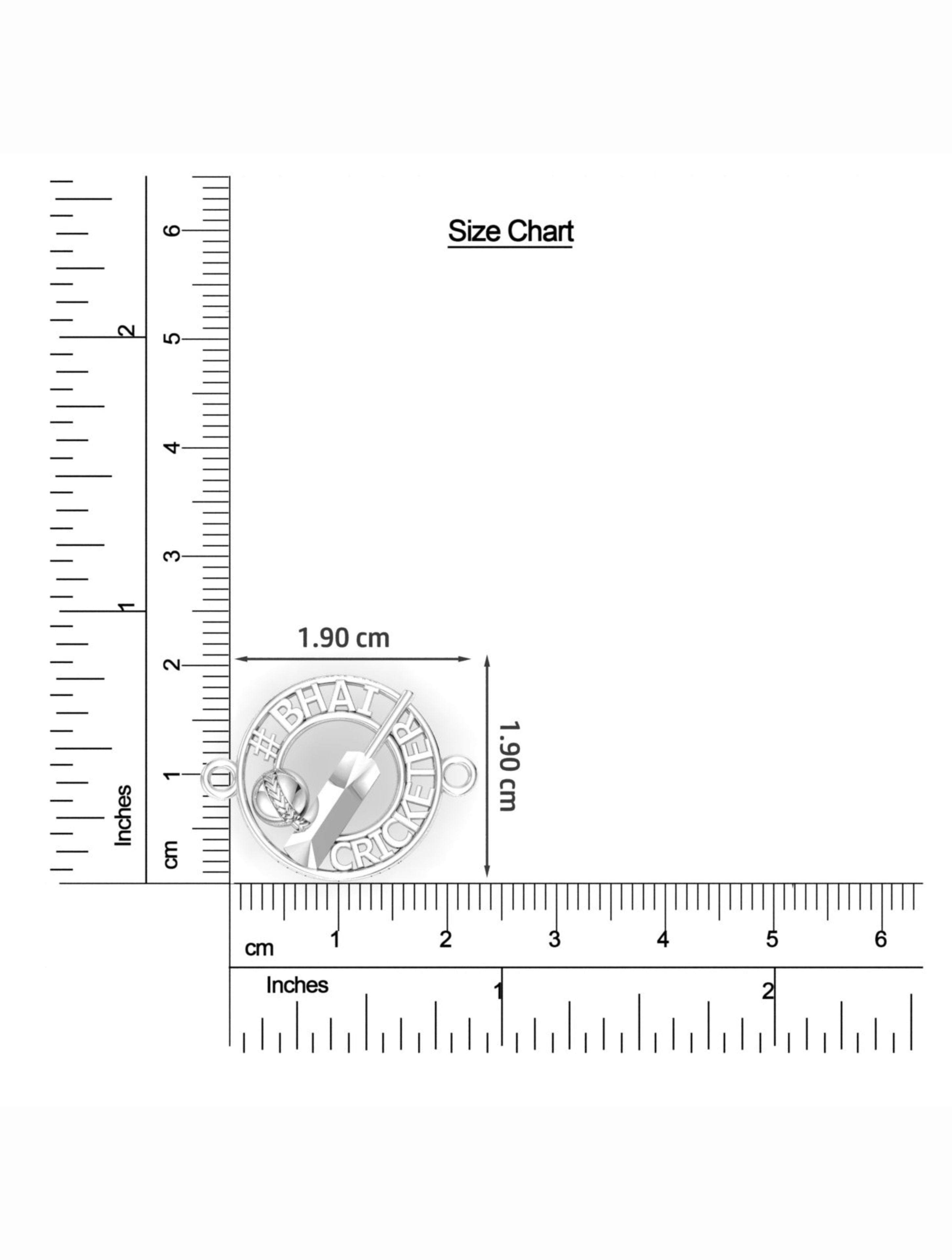 Silver O Cricketer Rakhi