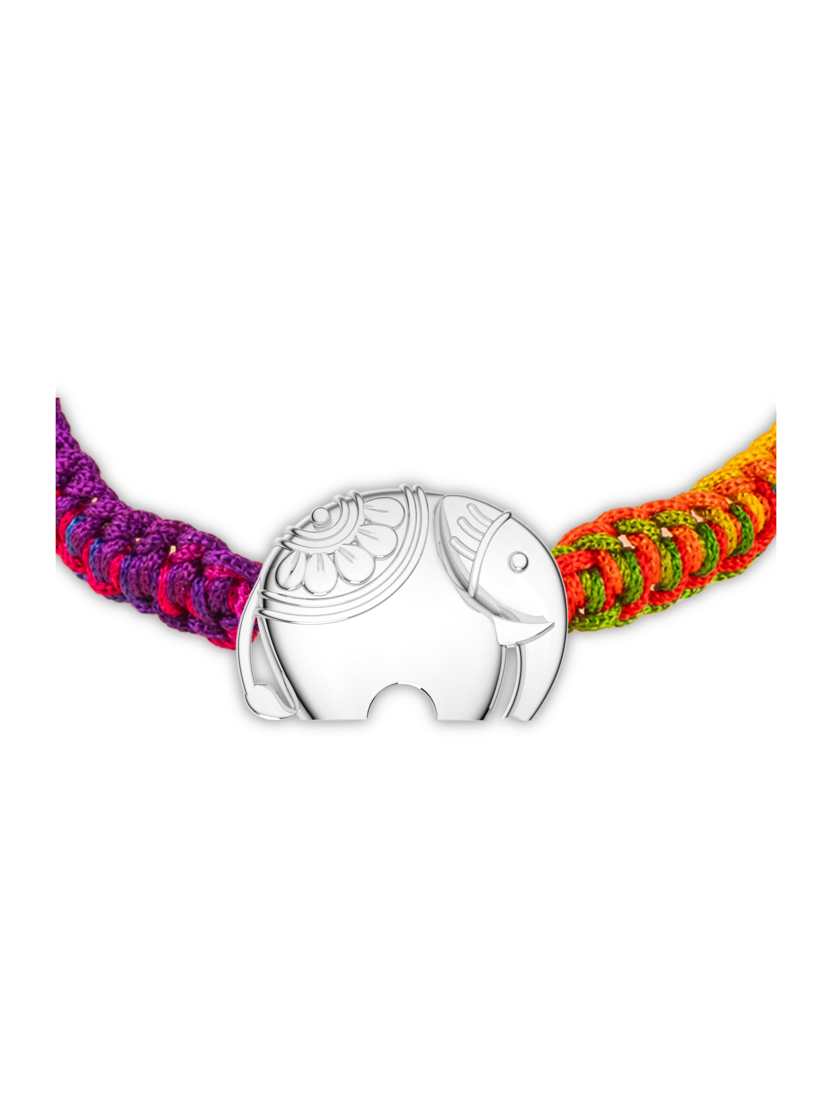 Silver Little Elephant Rakhi