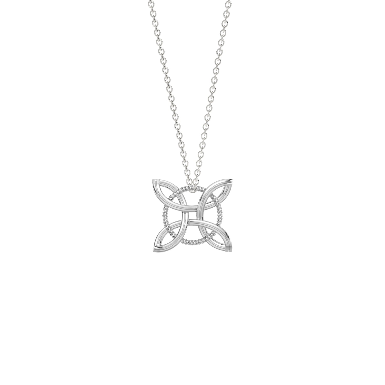 Clover Silver Convertible Rakhi Pendant