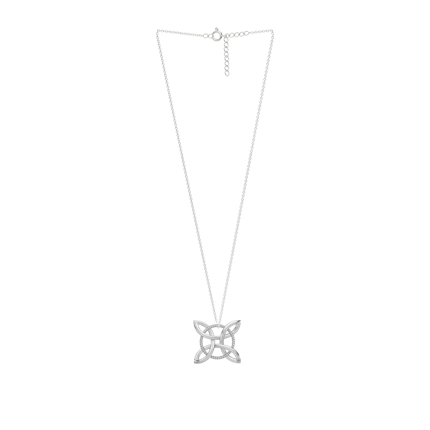 Clover Silver Convertible Rakhi Pendant
