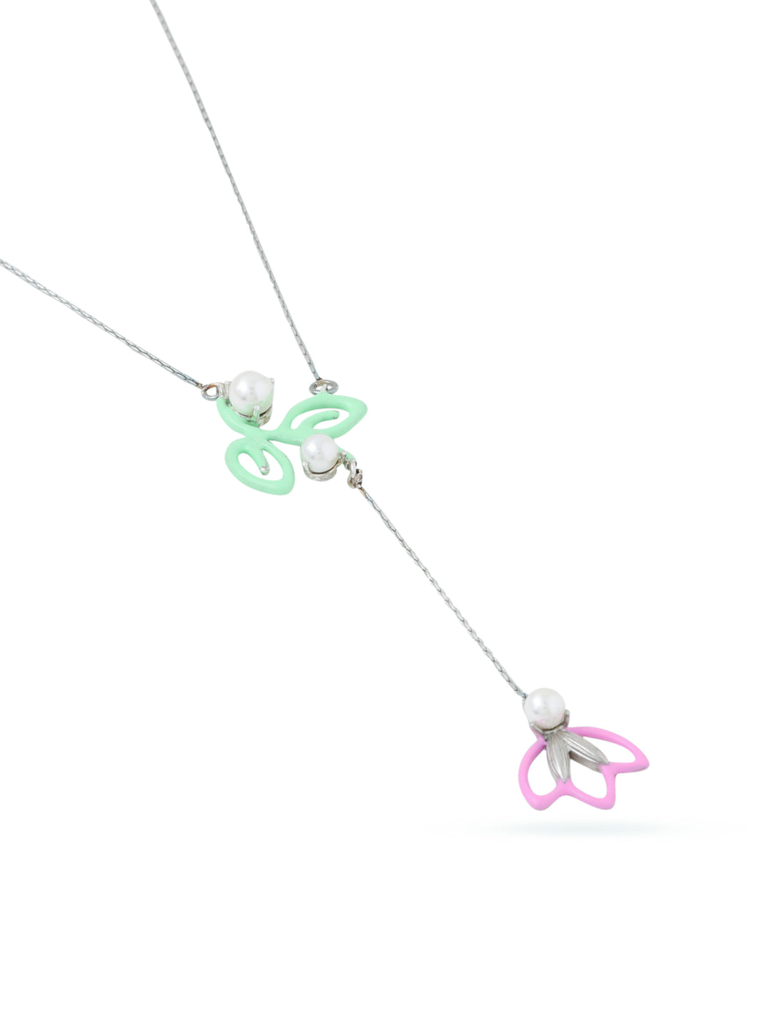 Assymetrical Floral Drop Pendant