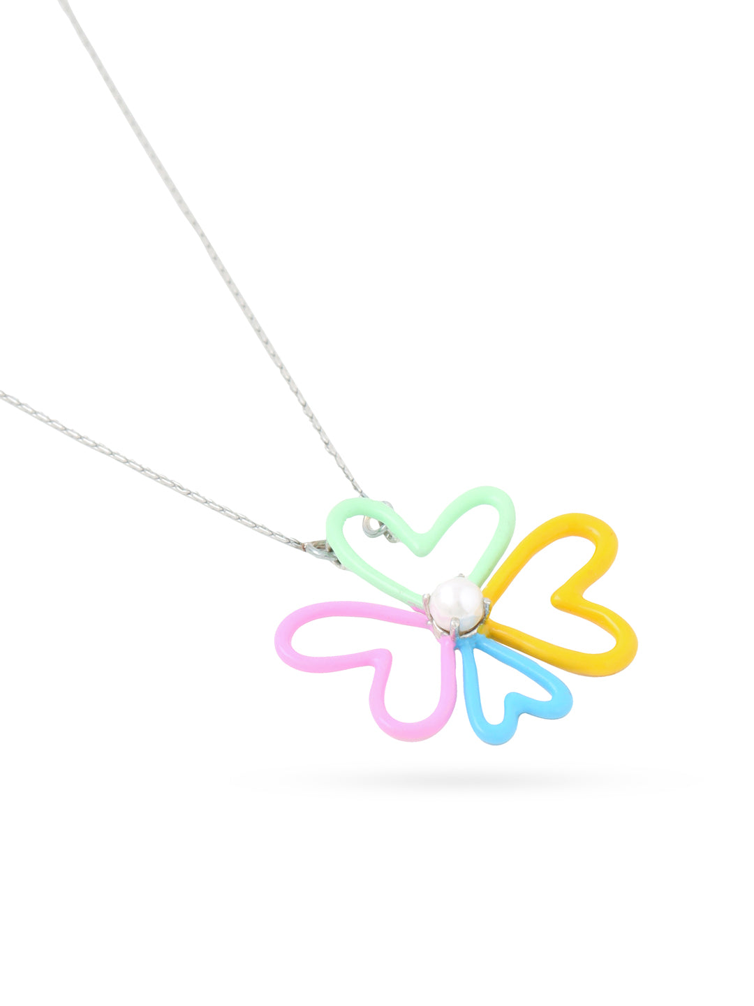 Rhodinierter Pastell-Bloom-Perlenanhänger aus der Corolla-Kollektion