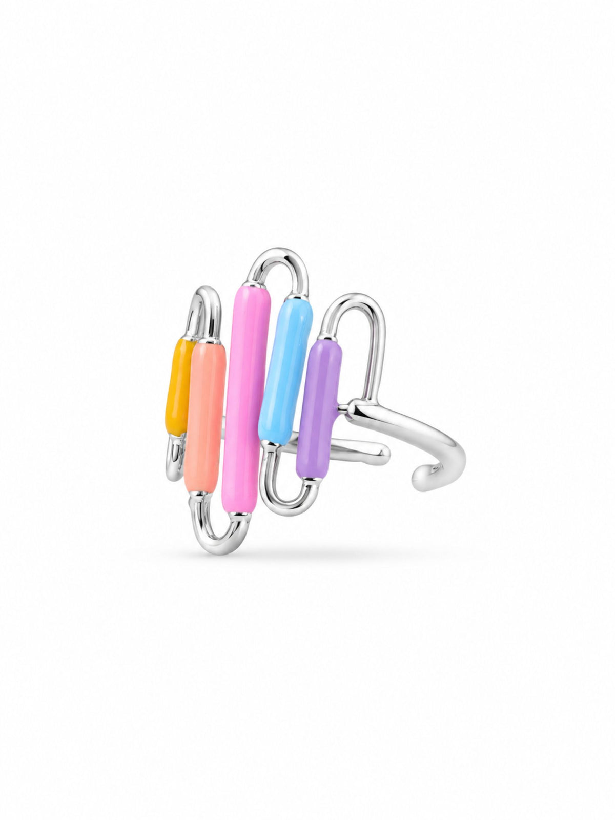 Multicolour Adjustable Enameled Ring