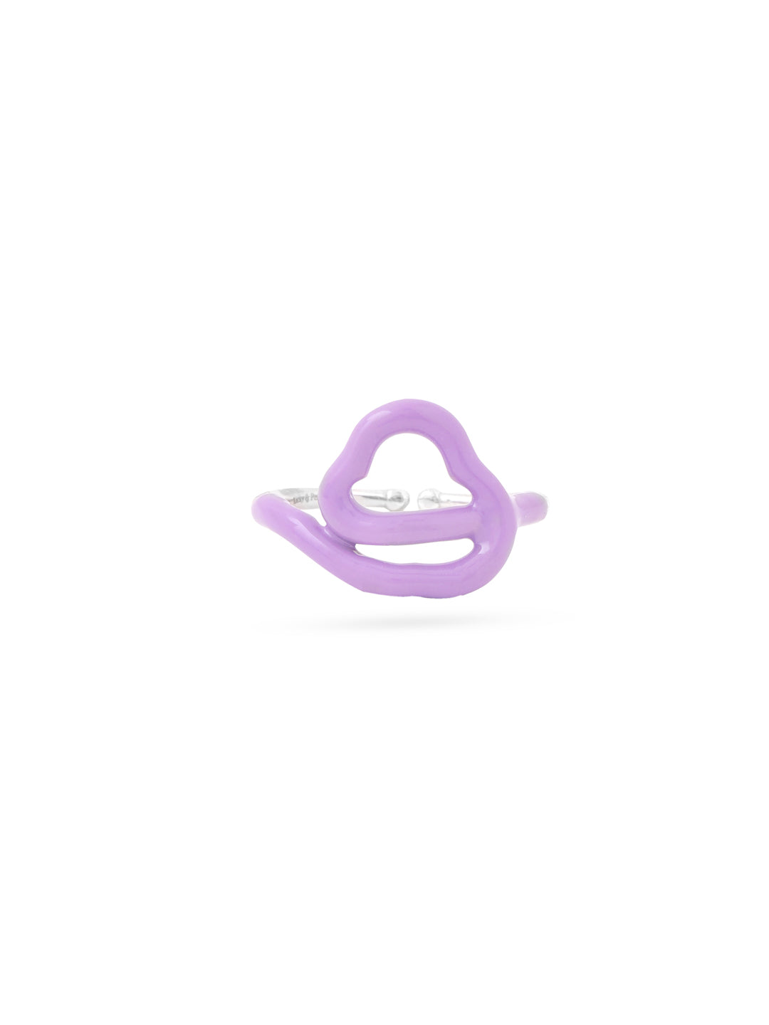 Purple Cloud Adjustable Enamel Ring