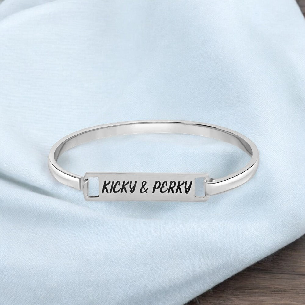 Real Rhodium Plating Personalized Name Love Elysian 925 Sterling Silver Bracelet For Women