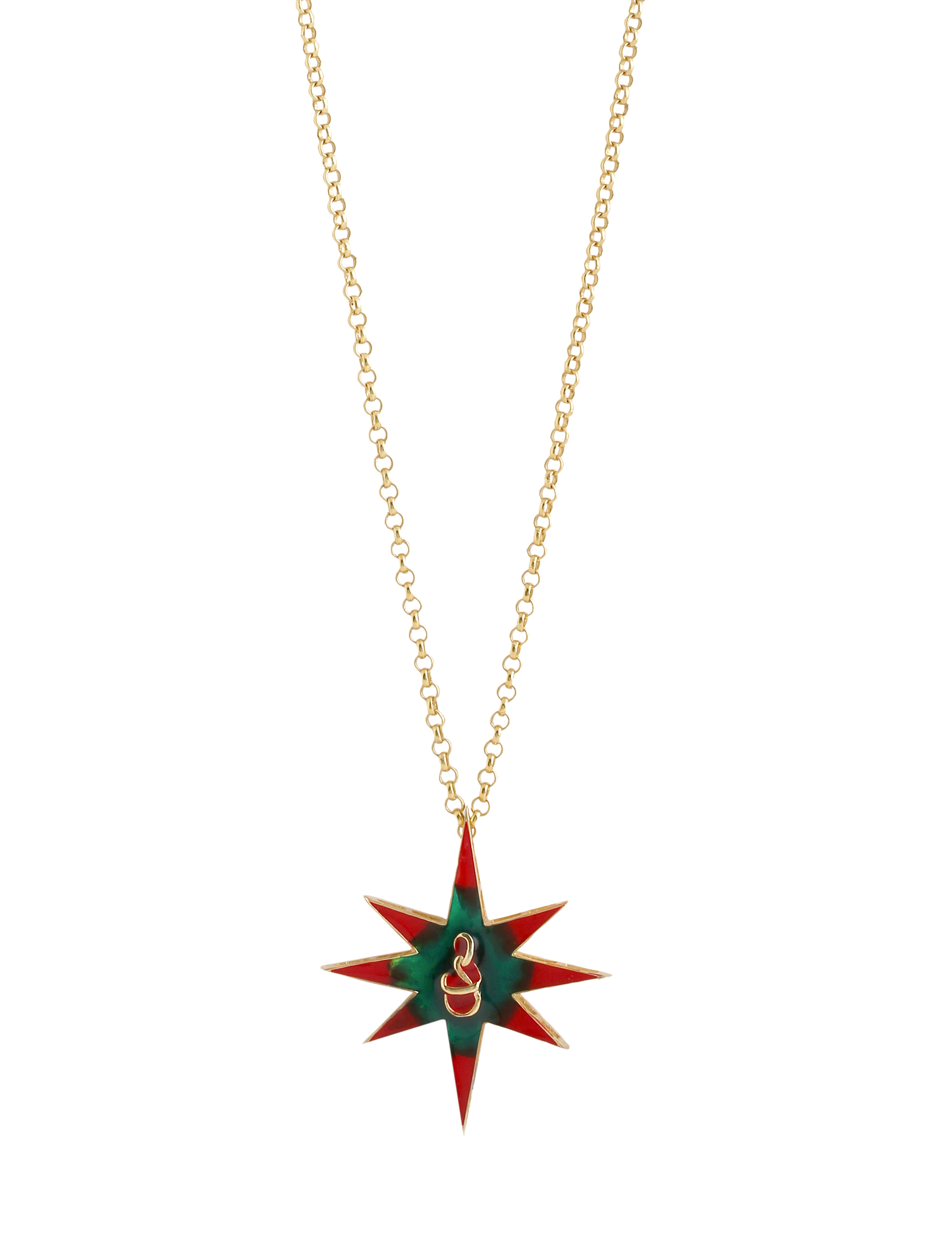 24K Gold Plating Star and Infinity with Enamel Elysian 925 Sterling Silver Pendant For Women