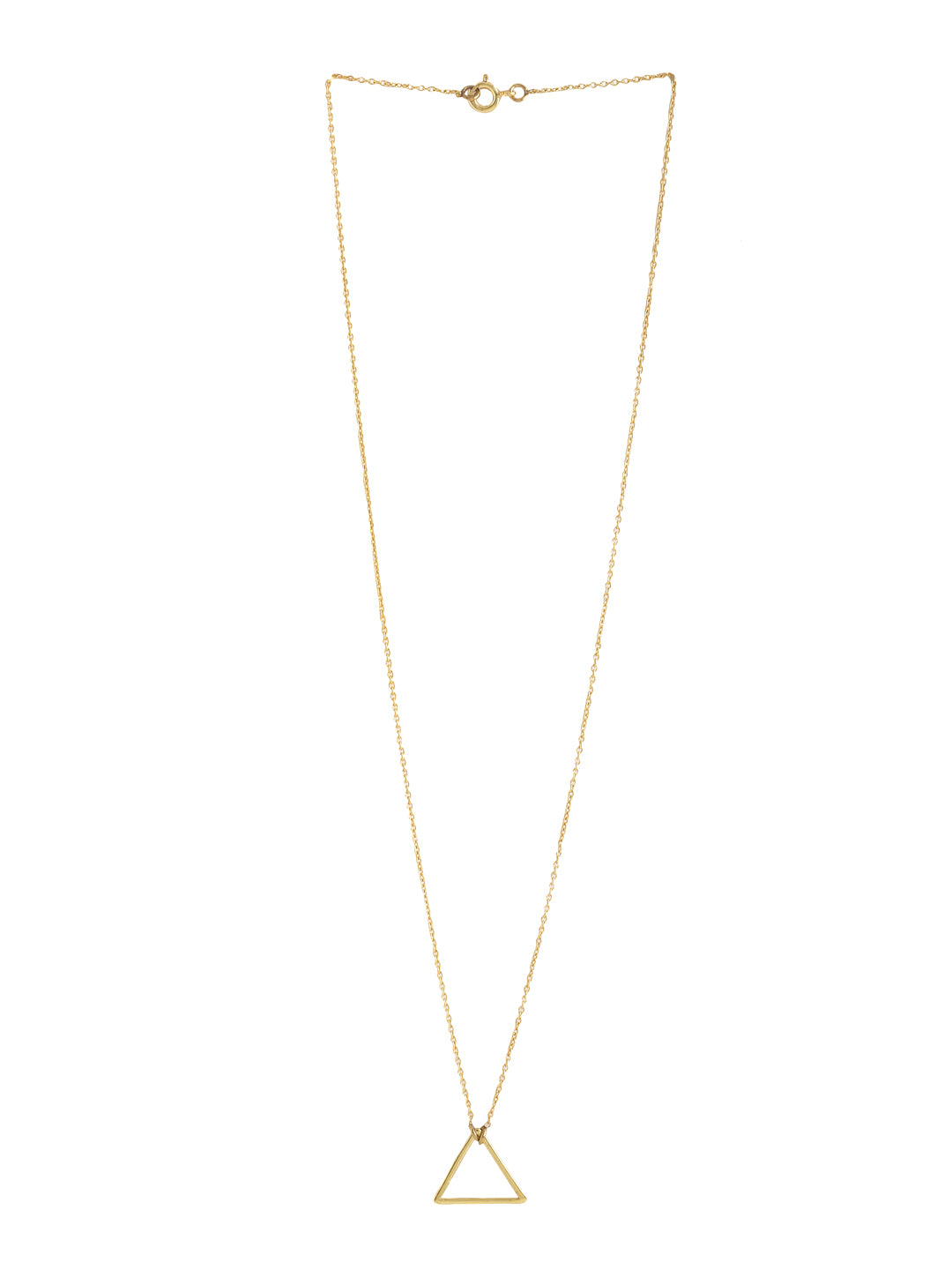 24K Gold Plating Geometric Triangles Elysian 925 Sterling Silver Pendant For Women