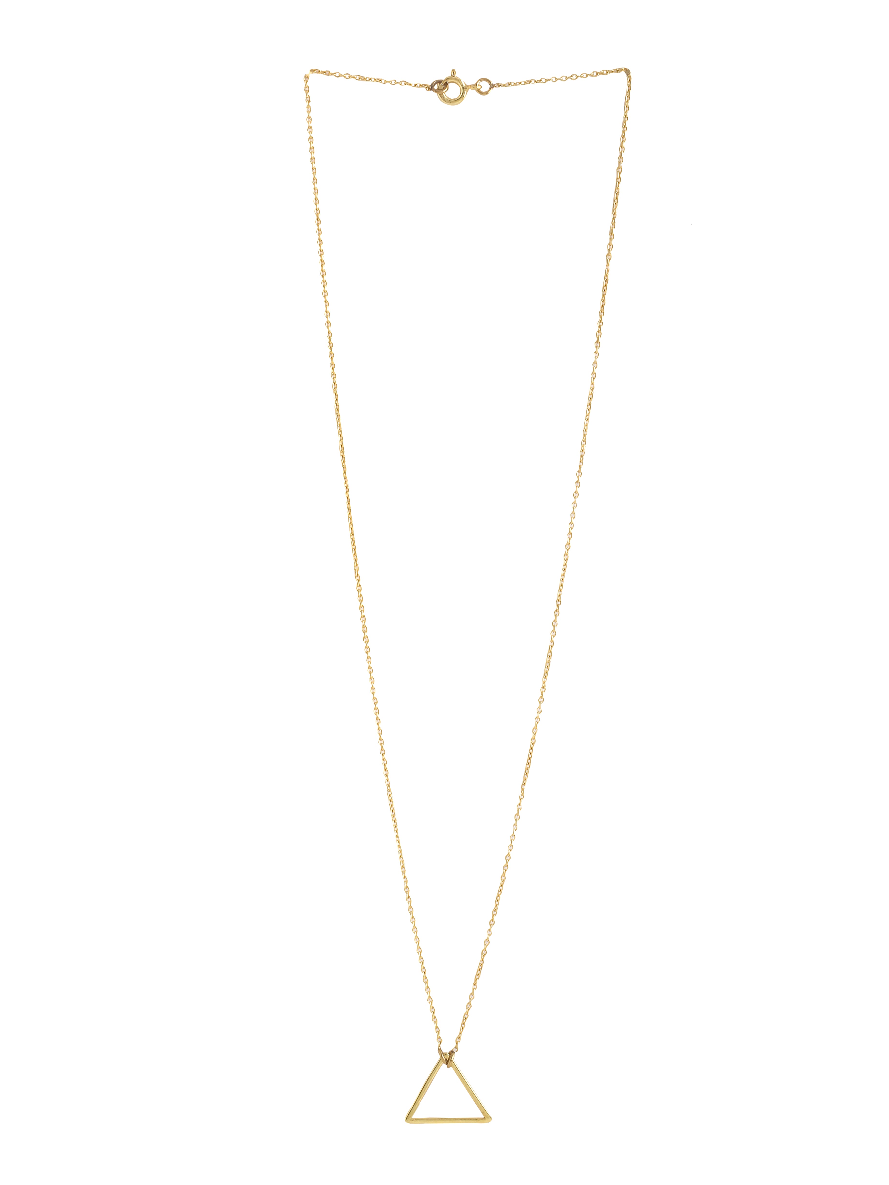 24K Gold Plating Geometric Triangles Elysian 925 Sterling Silver Pendant For Women