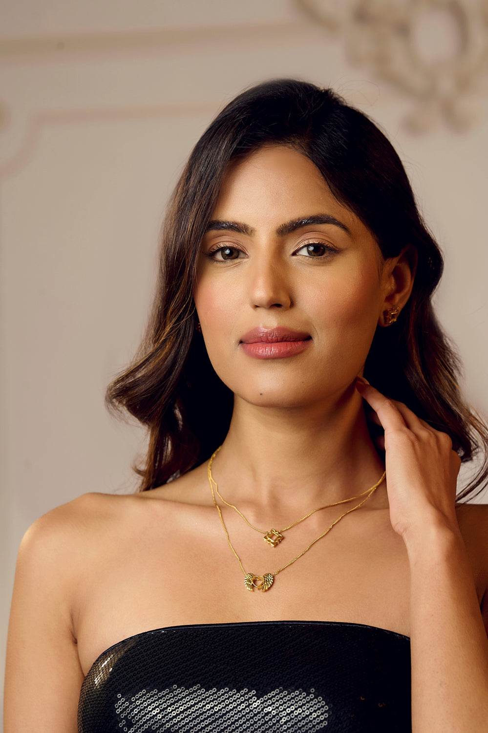 24K Gold Plating Heart and Angel Wings Elysian 925 Sterling Silver Pendant For Girls and Women