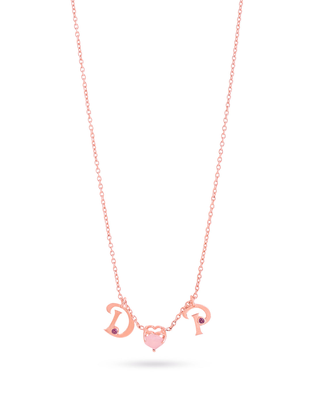 Elysian Rose Gold Love Rhodolite Garnet Personalised 925 Sterling Silver Pendant For Women
